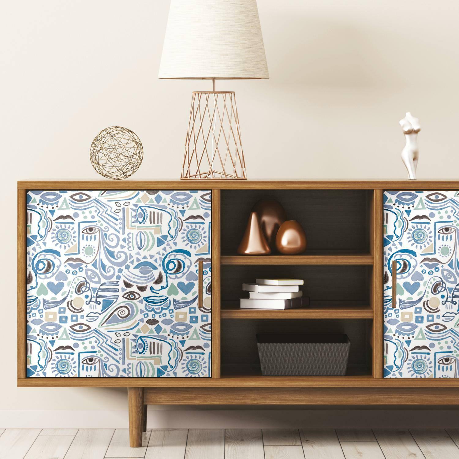 RoomMates Mod Faces Peel & Stick Wallpaper