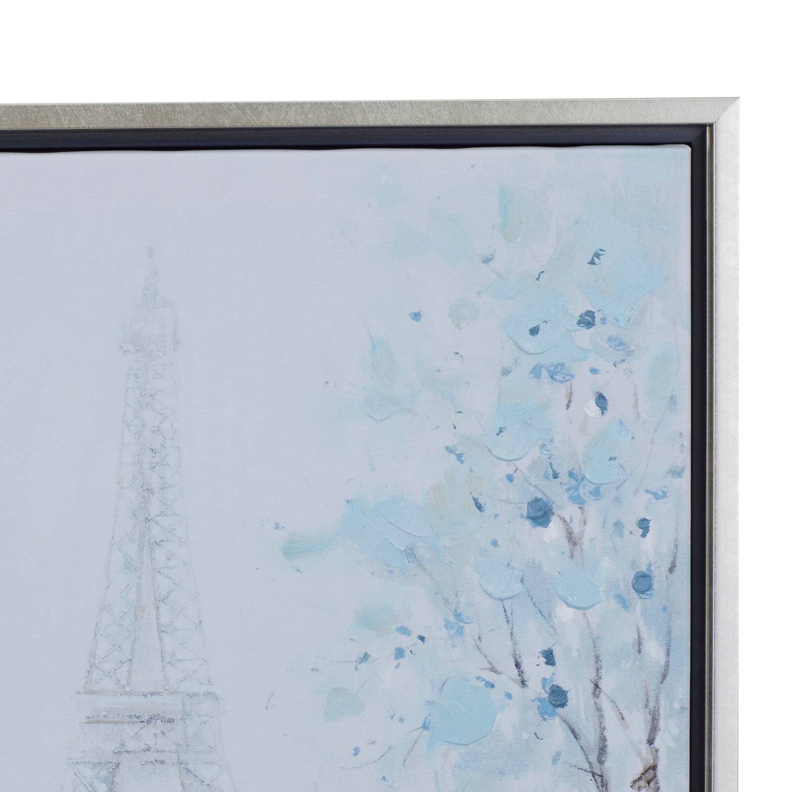 Blue Polystone Transitional Framed Wall Art, 24" x 24"