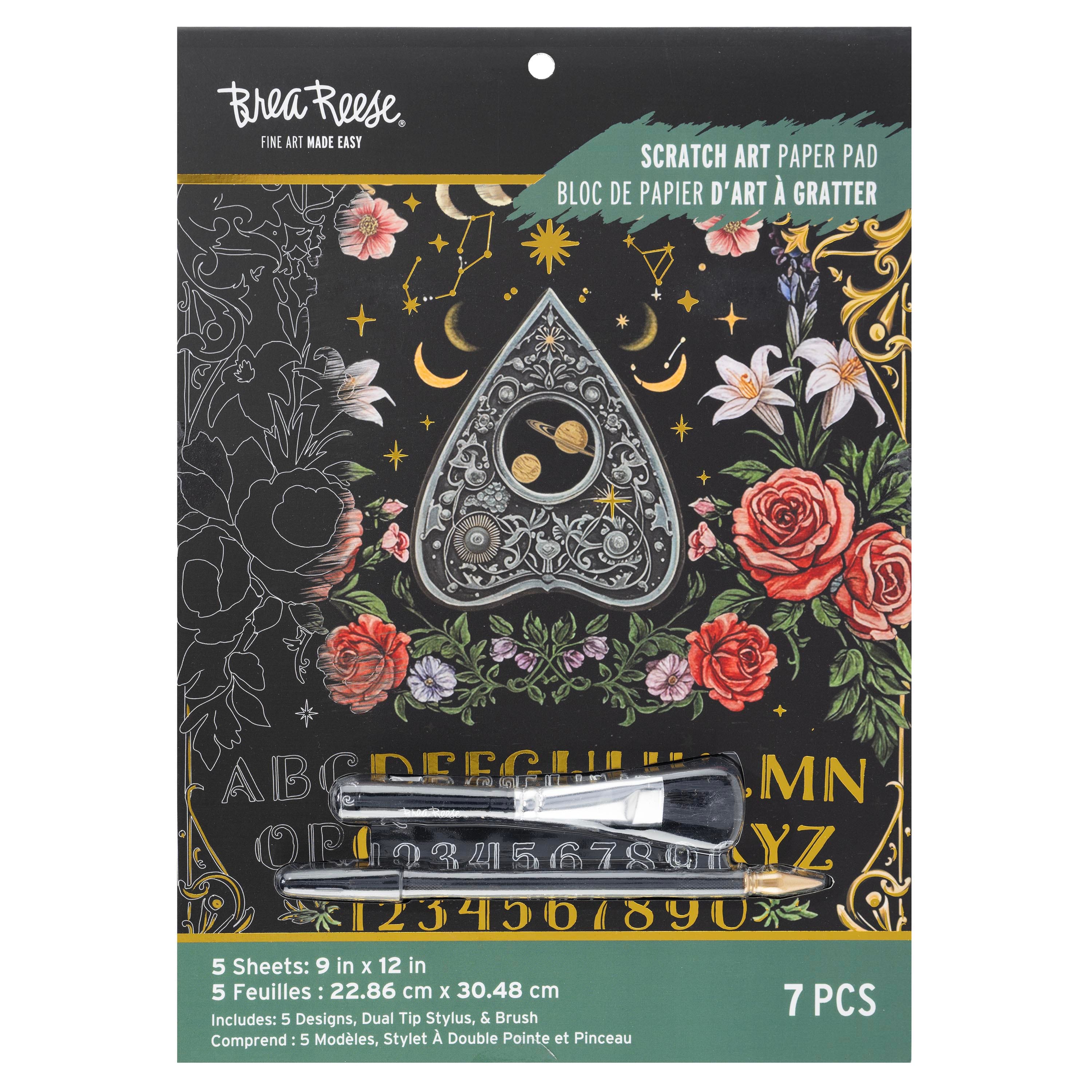 Brea Reese® 9" x 12" Fortune Teller Scratch Art Paper Pad
