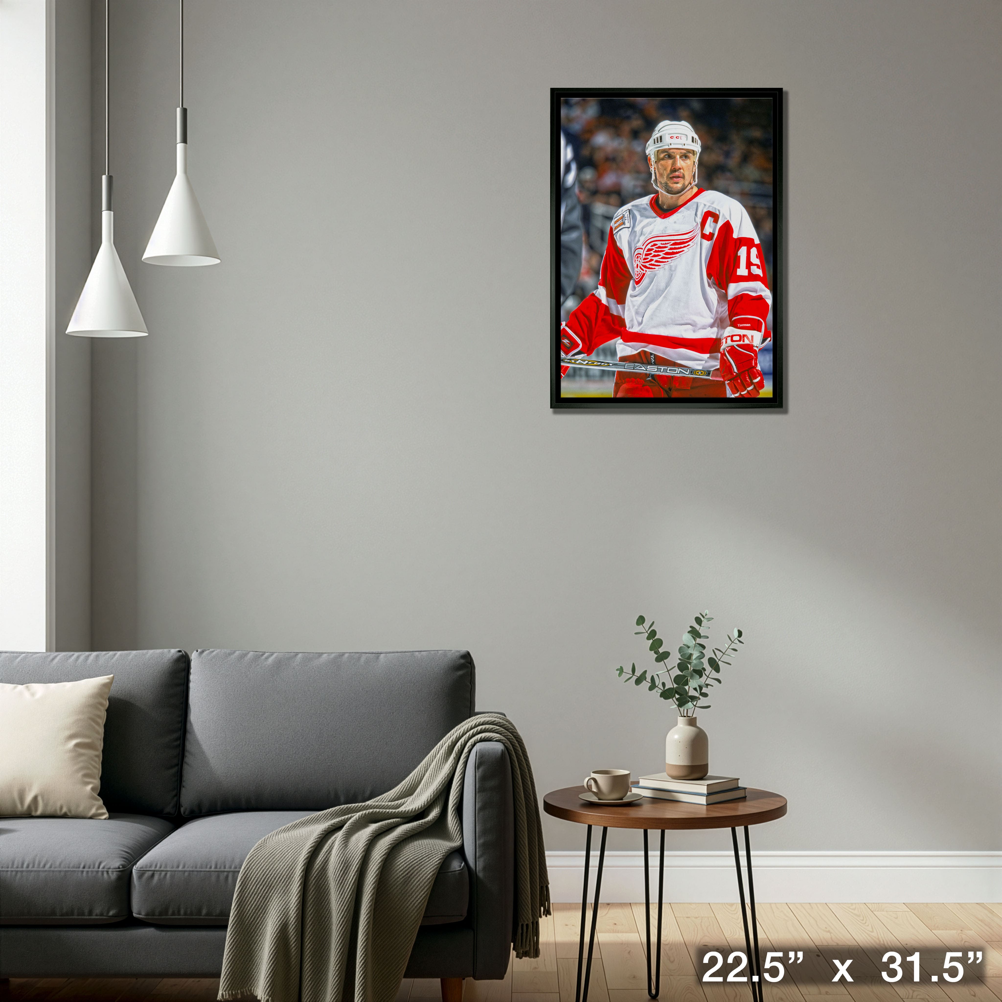 Steve Yzerman Detroit Red Wings Framed 20" x 29" The Stare Canvas 22.5" x 31.5"