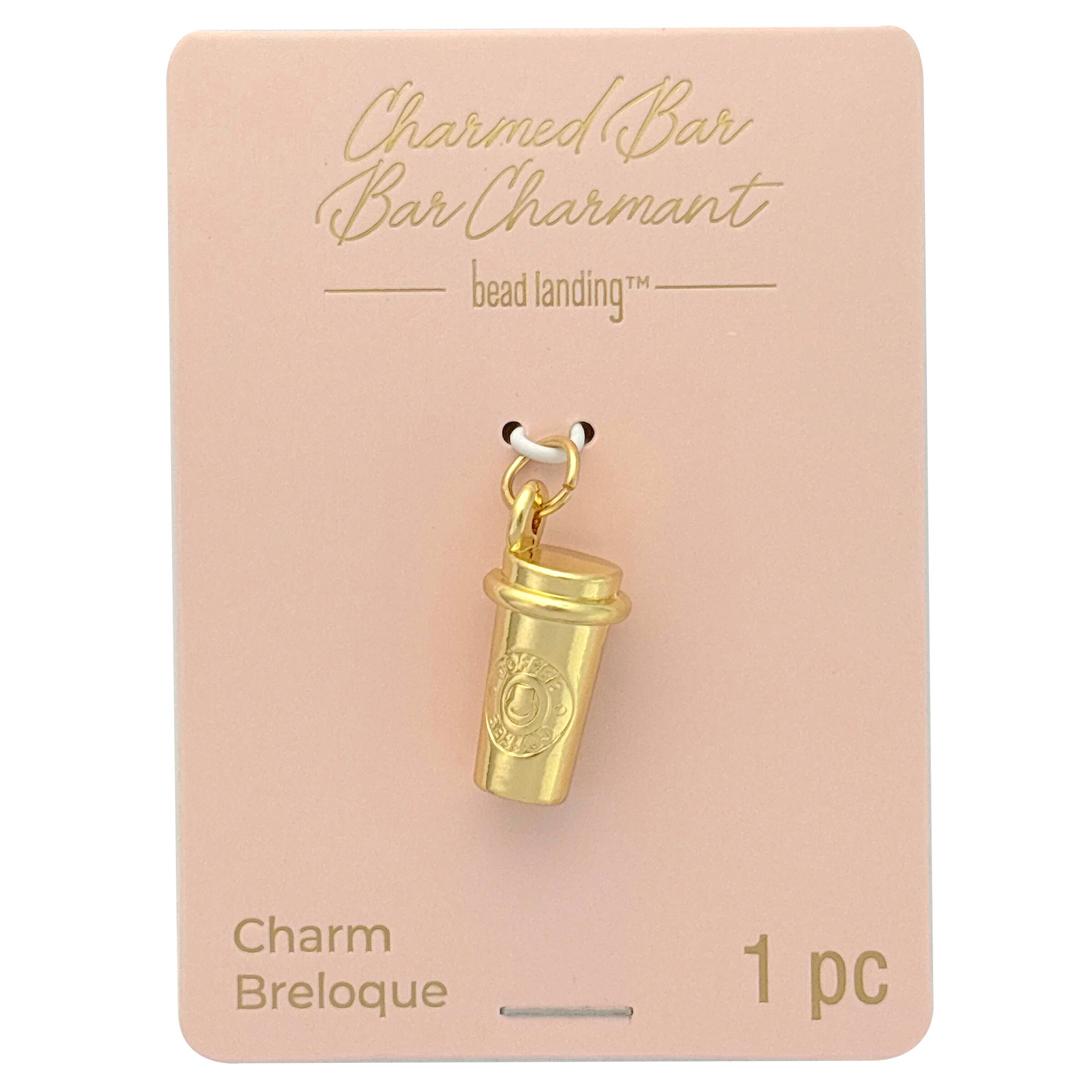 Charmed Bar Gold Coffee Cup Charm by Bead Landing™