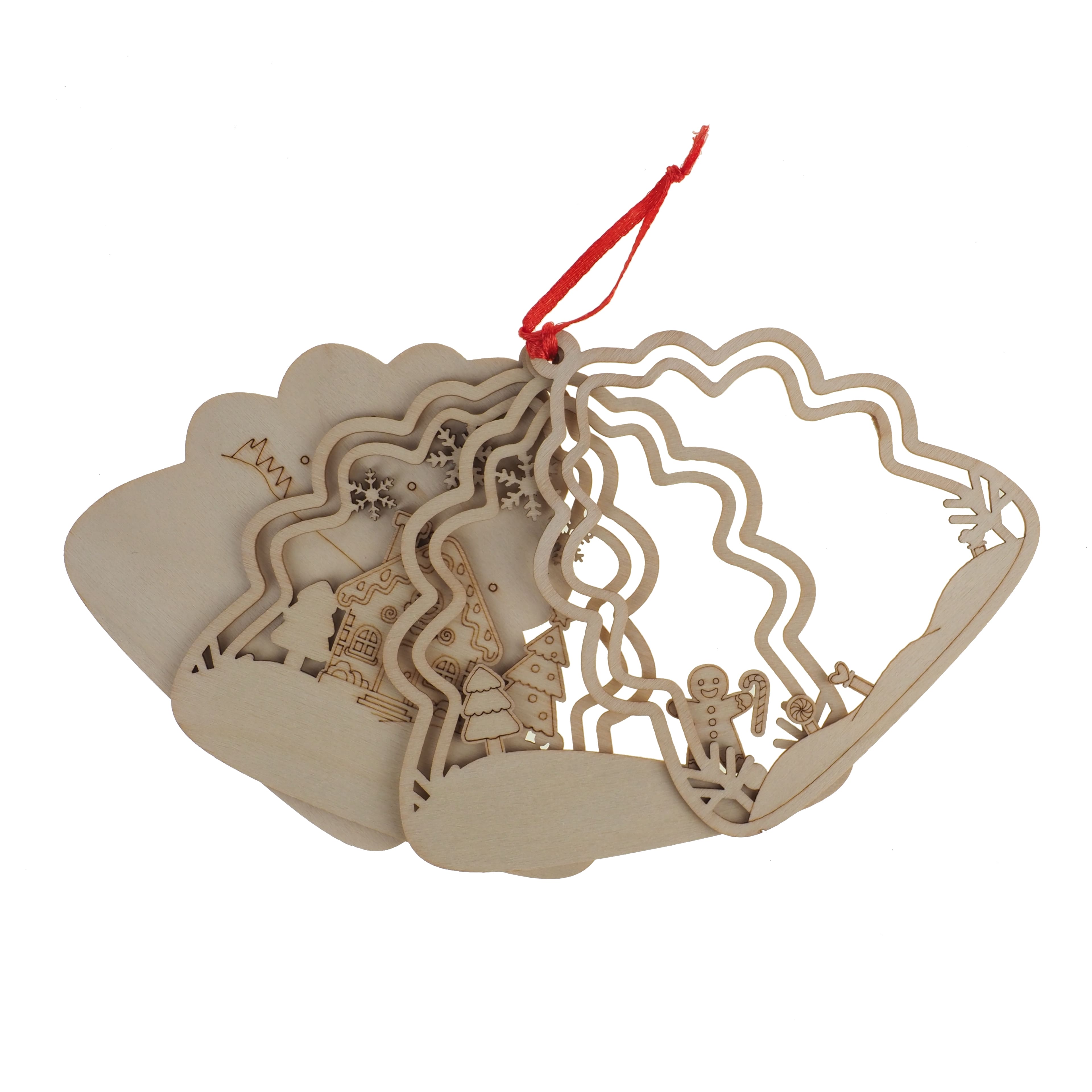 4" Gingerbread House DIY Layered Wood Ornament by Make Market®