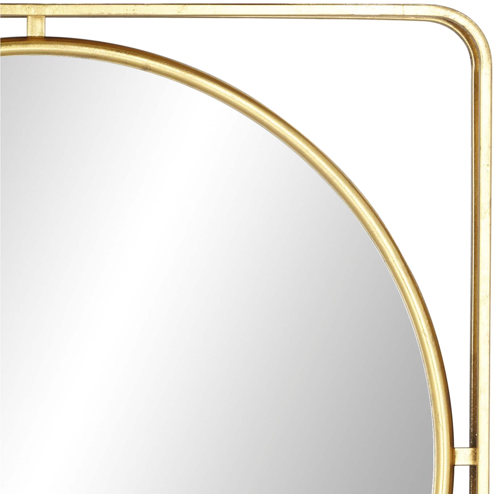 Gold Contemporary Metal Wall Mirror, 34" x 34"