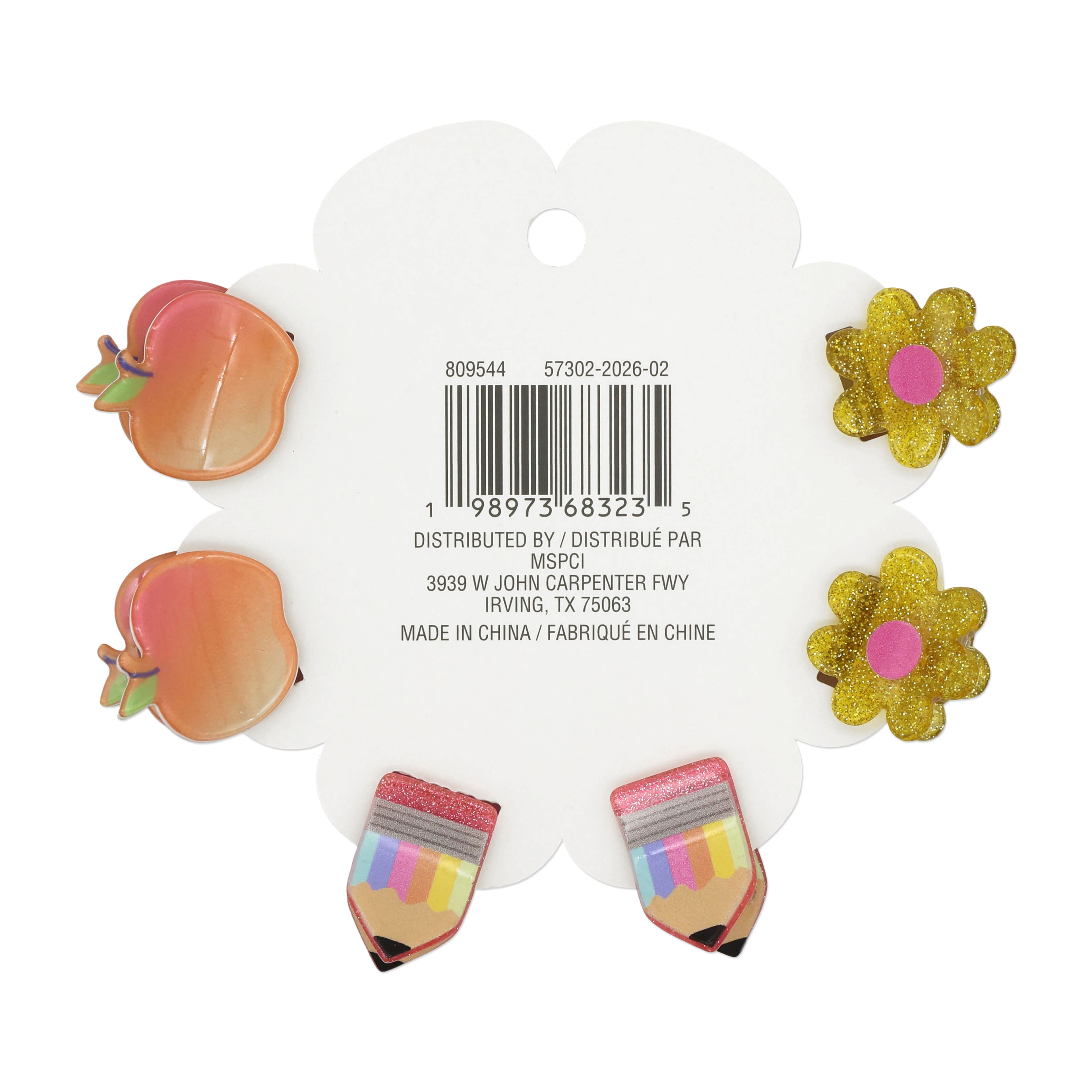 Teacher Hair Clips, 6ct. by B2C™