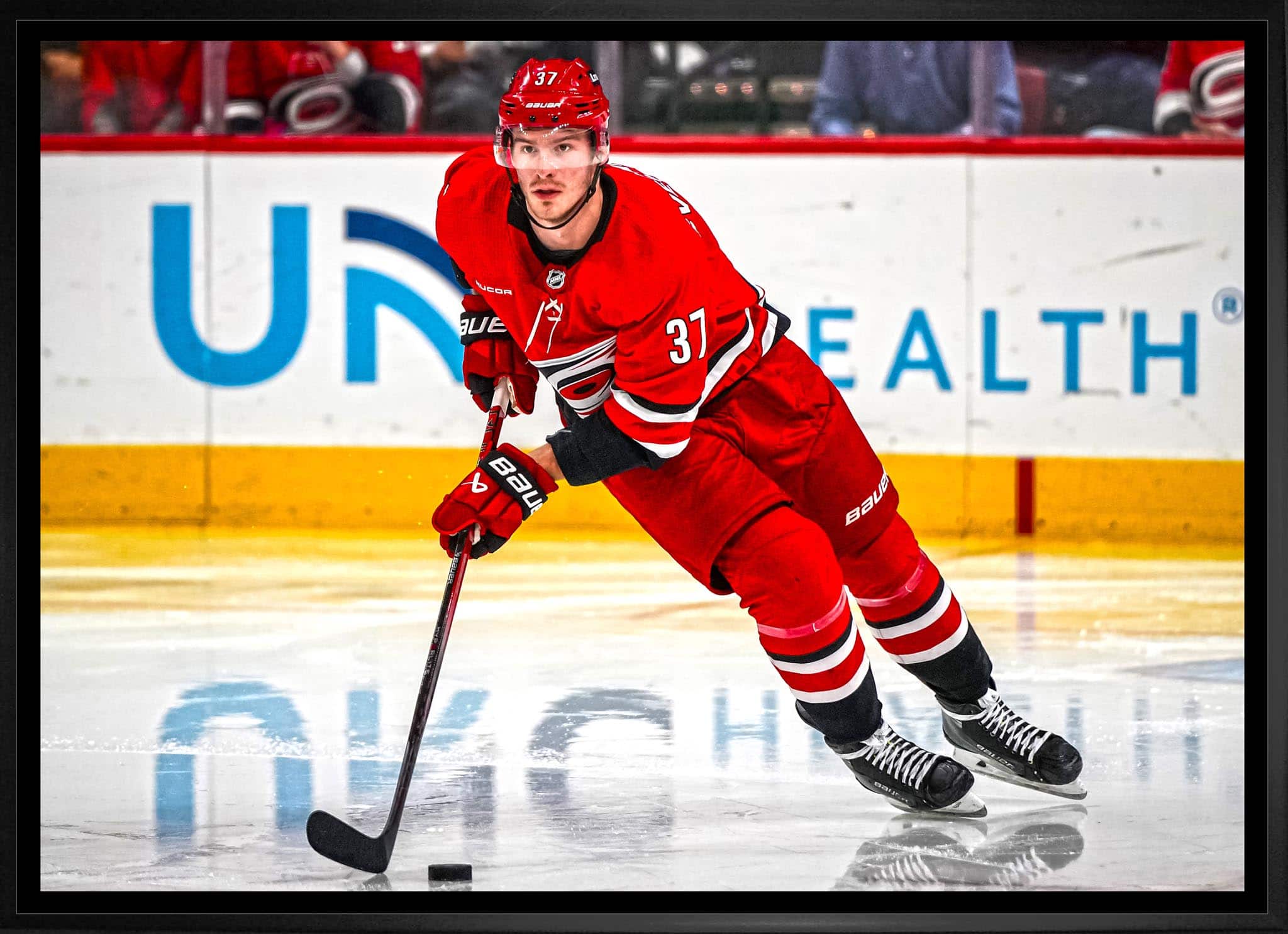 Andrei Svechnikov 20" x 29" Framed Canvas Carolina Hurricanes 31.5" x 22.5"