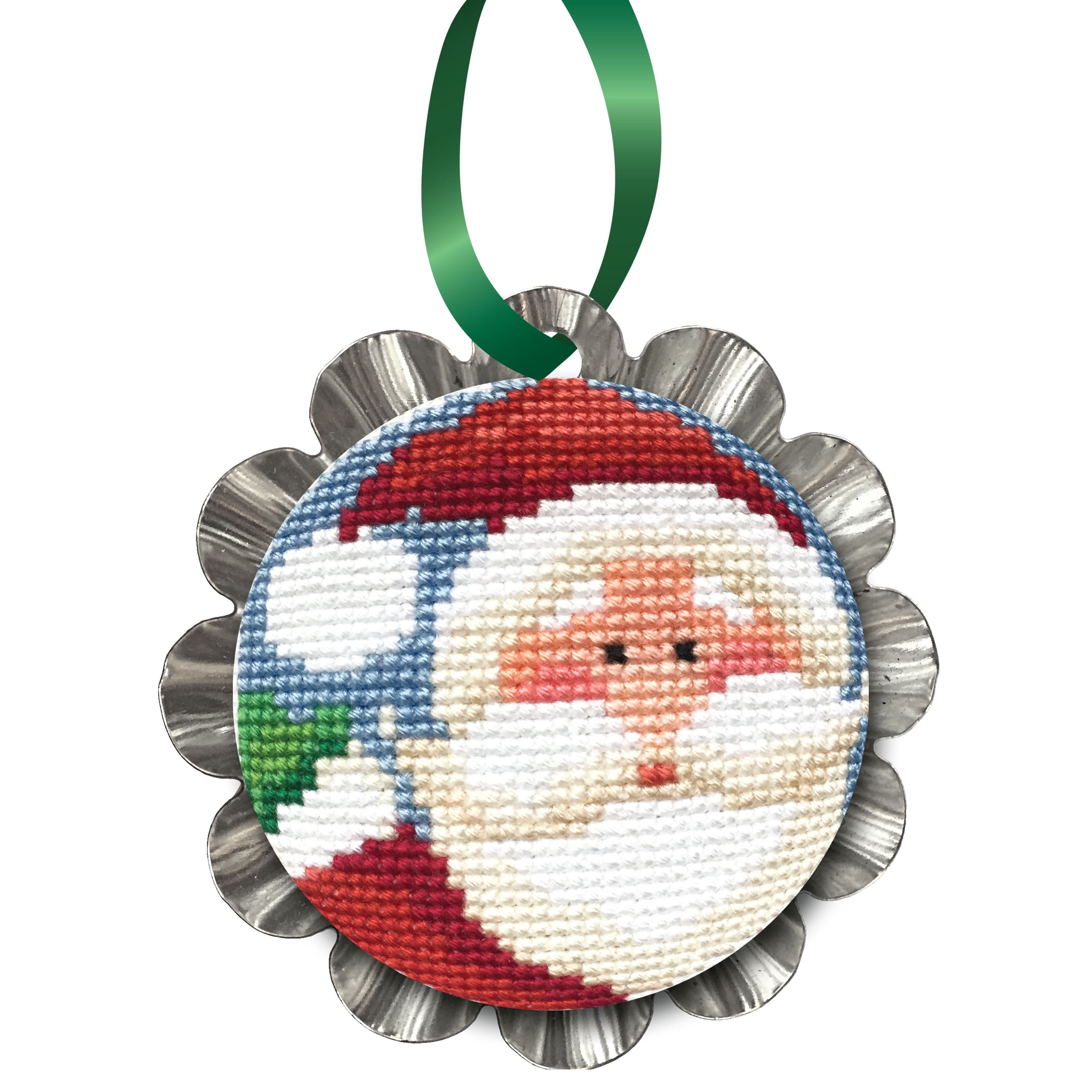 Colonial Needle Jolly Santa Tart Tin Counted Cross Stitch Kit