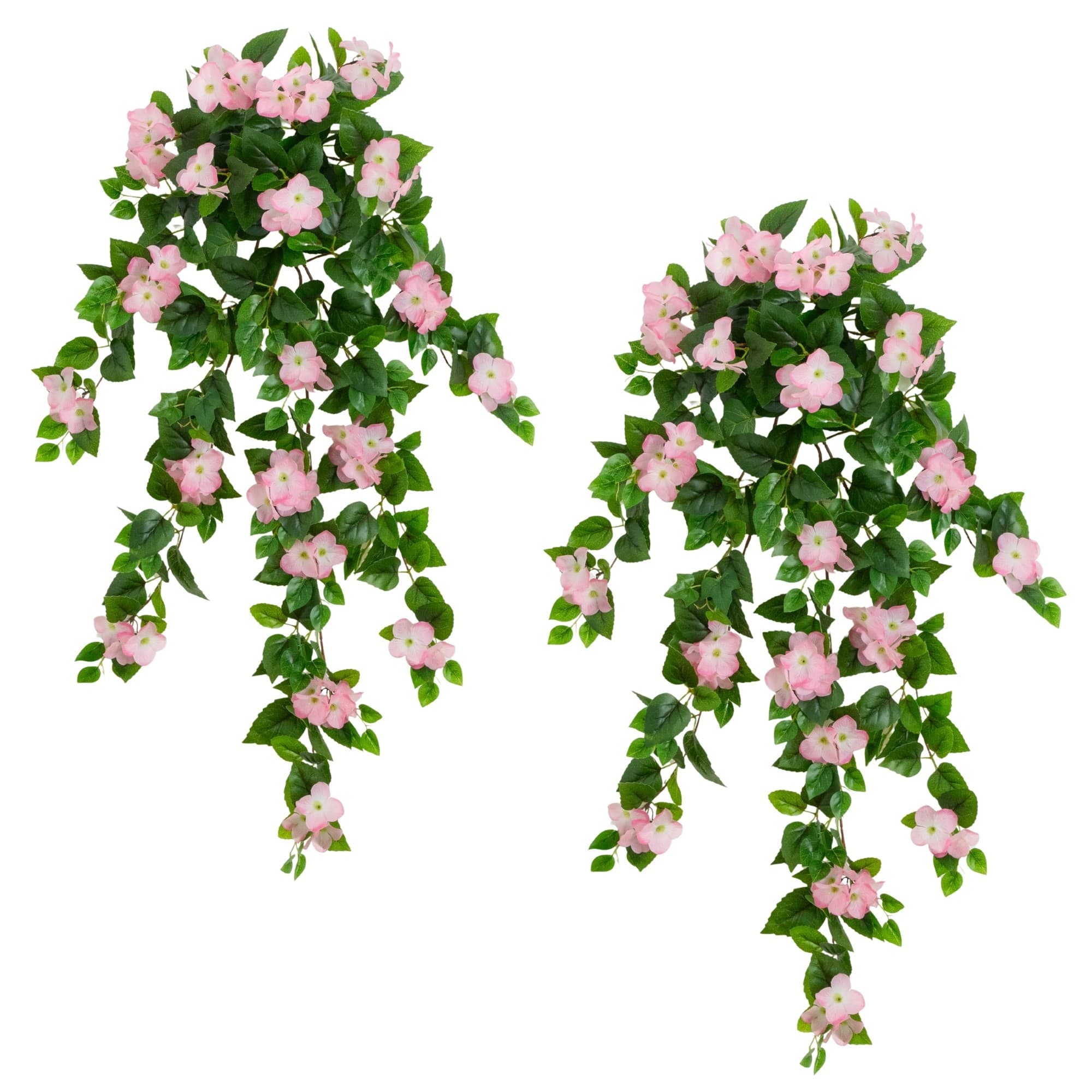 41" UV Resistant Artificial Hydrangea Hanging Plants, 2ct.
