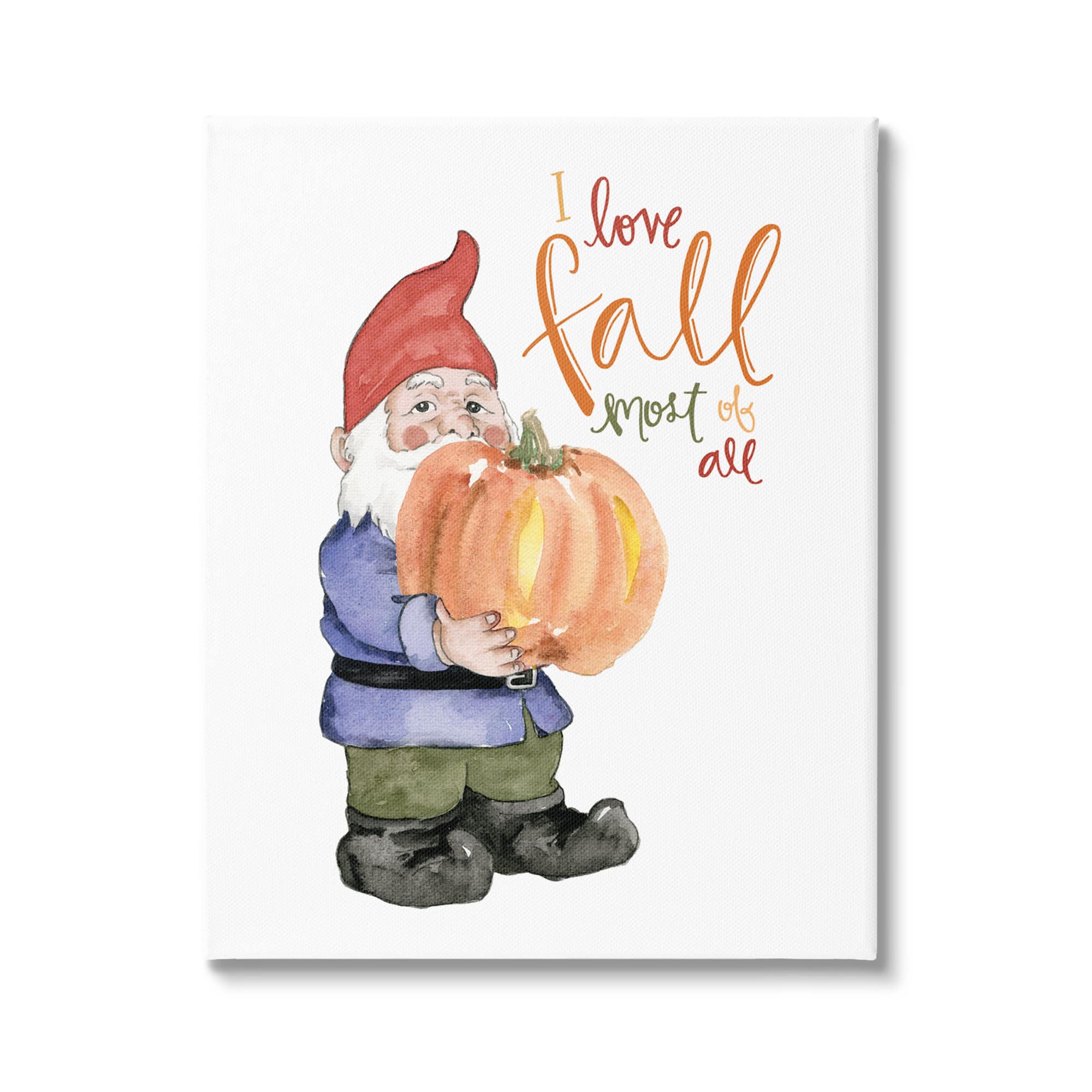 Stupell Industries I Love Fall Most Of All Gnome Canvas Wall Art