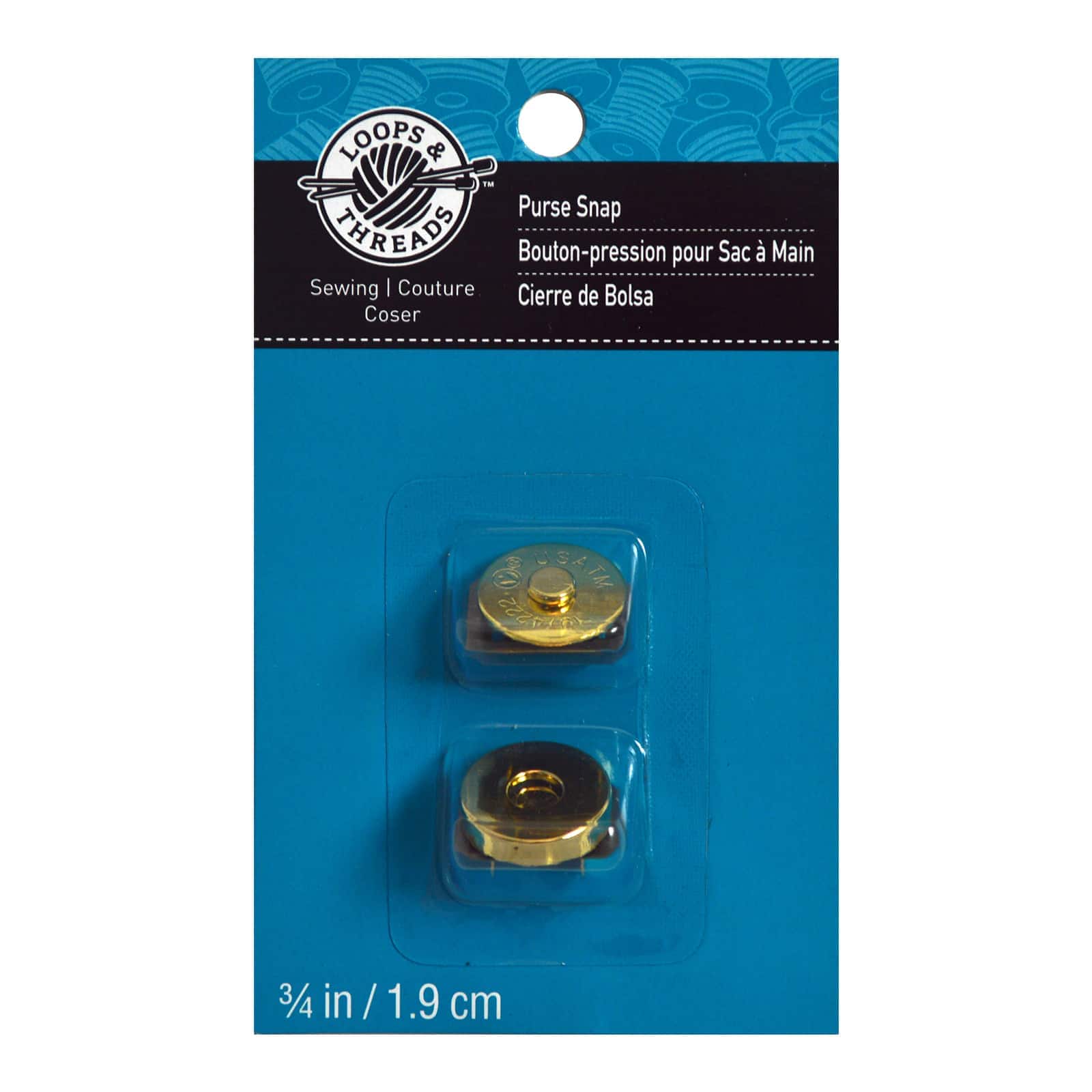 12 Pack: Gold Magnetic Purse Snap by Loops & Threads™