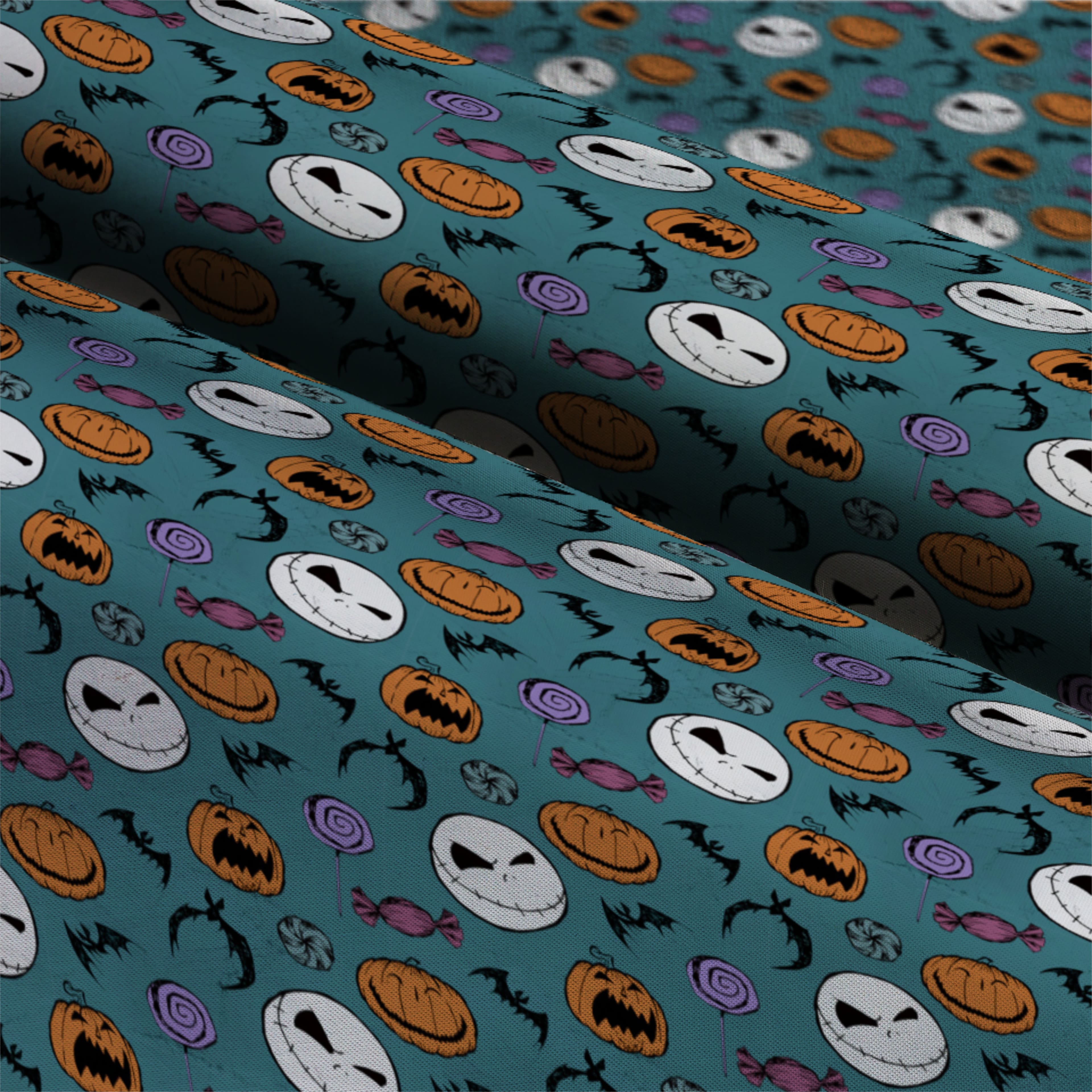 Nightmare Before Christmas & Pumpkins Cotton Fabric