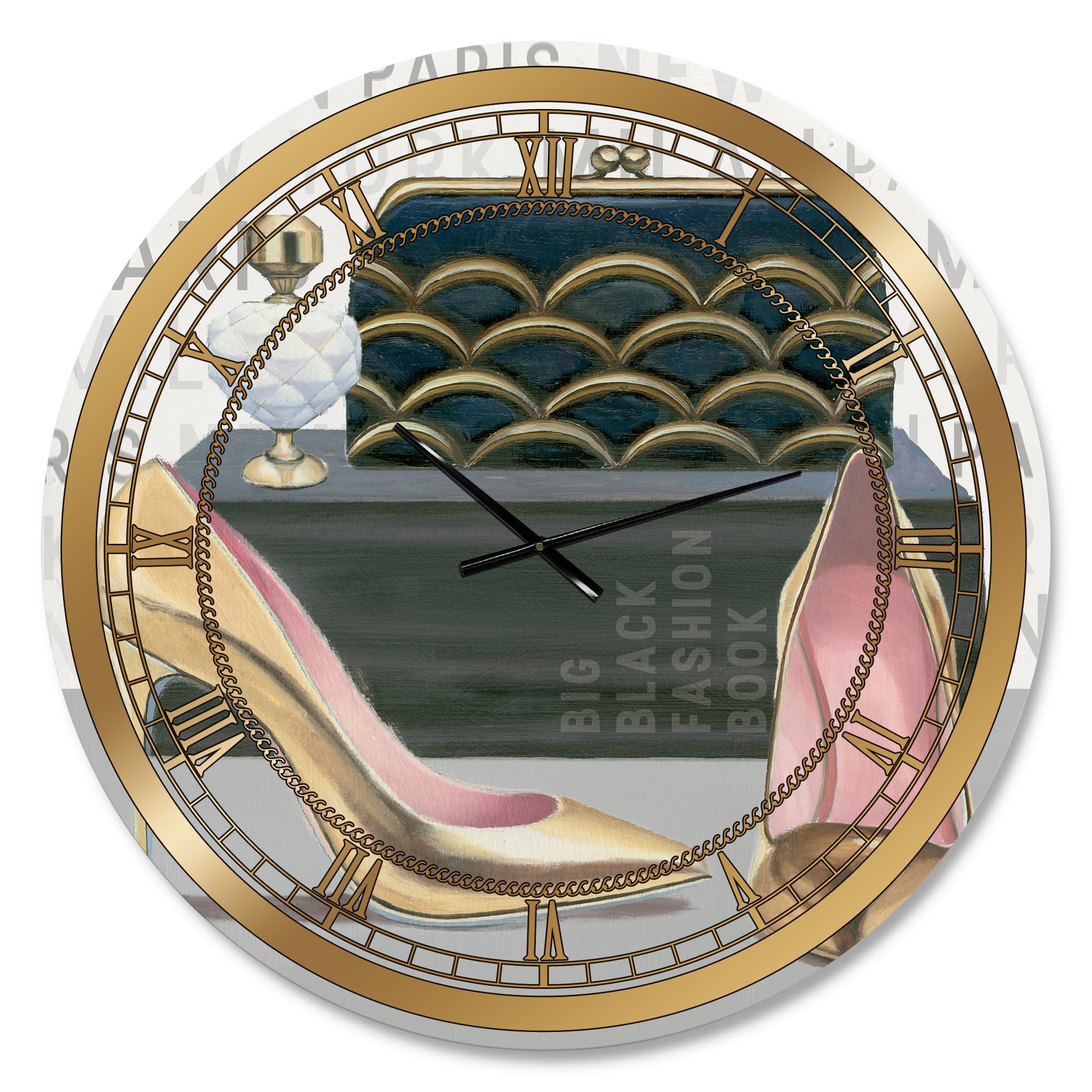 Designart 'Glam Fashion High Heels Iv Glam Wall Clock