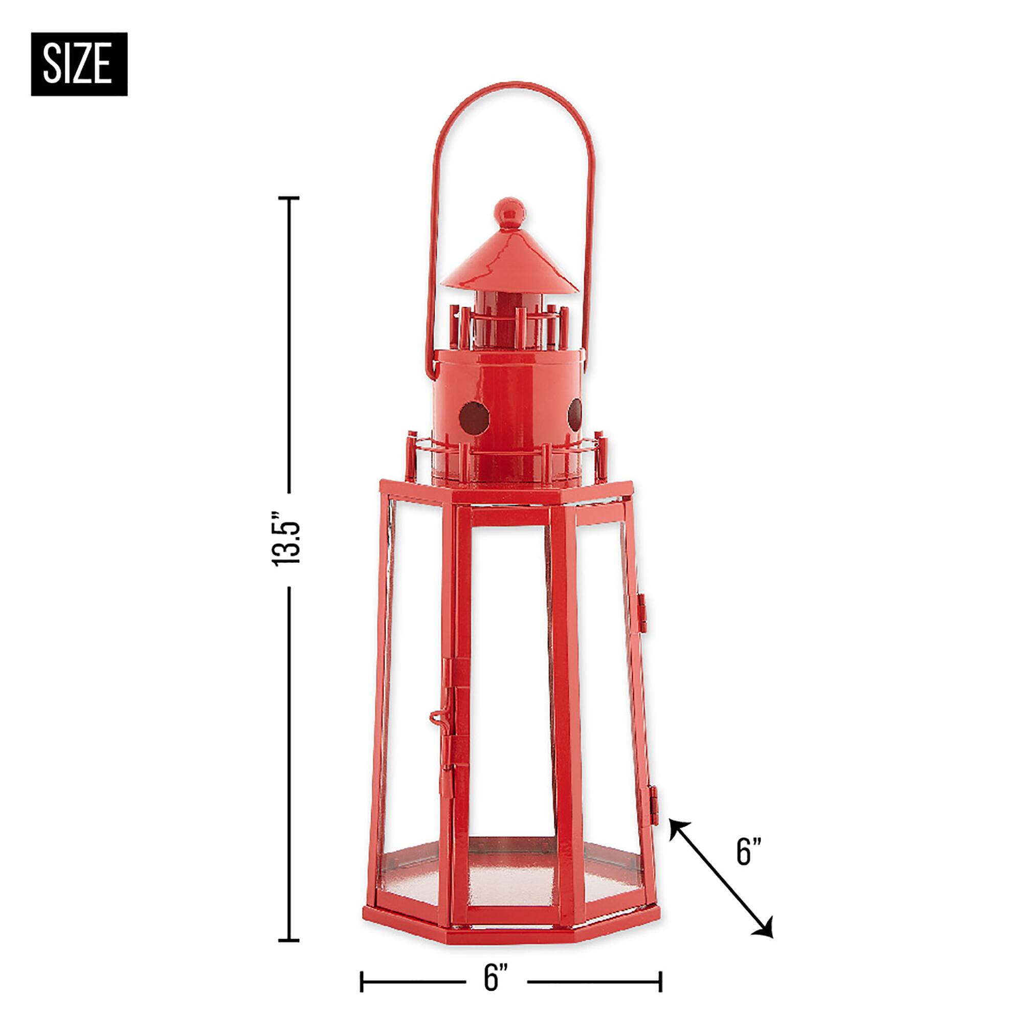 13.5" Lighthouse Hanging Candle Lantern