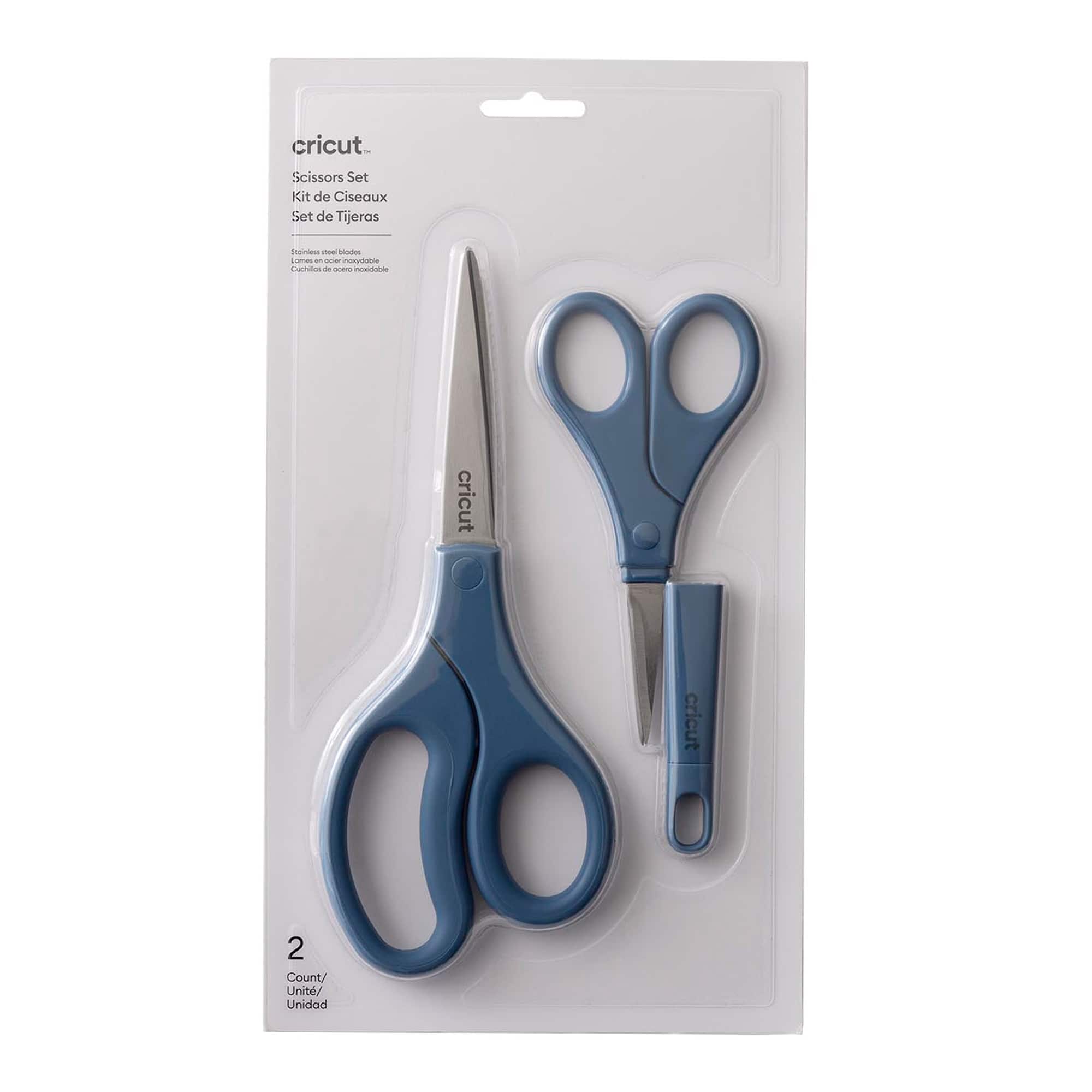 Cricut® Blue 2-Pair Scissors Set | Michaels