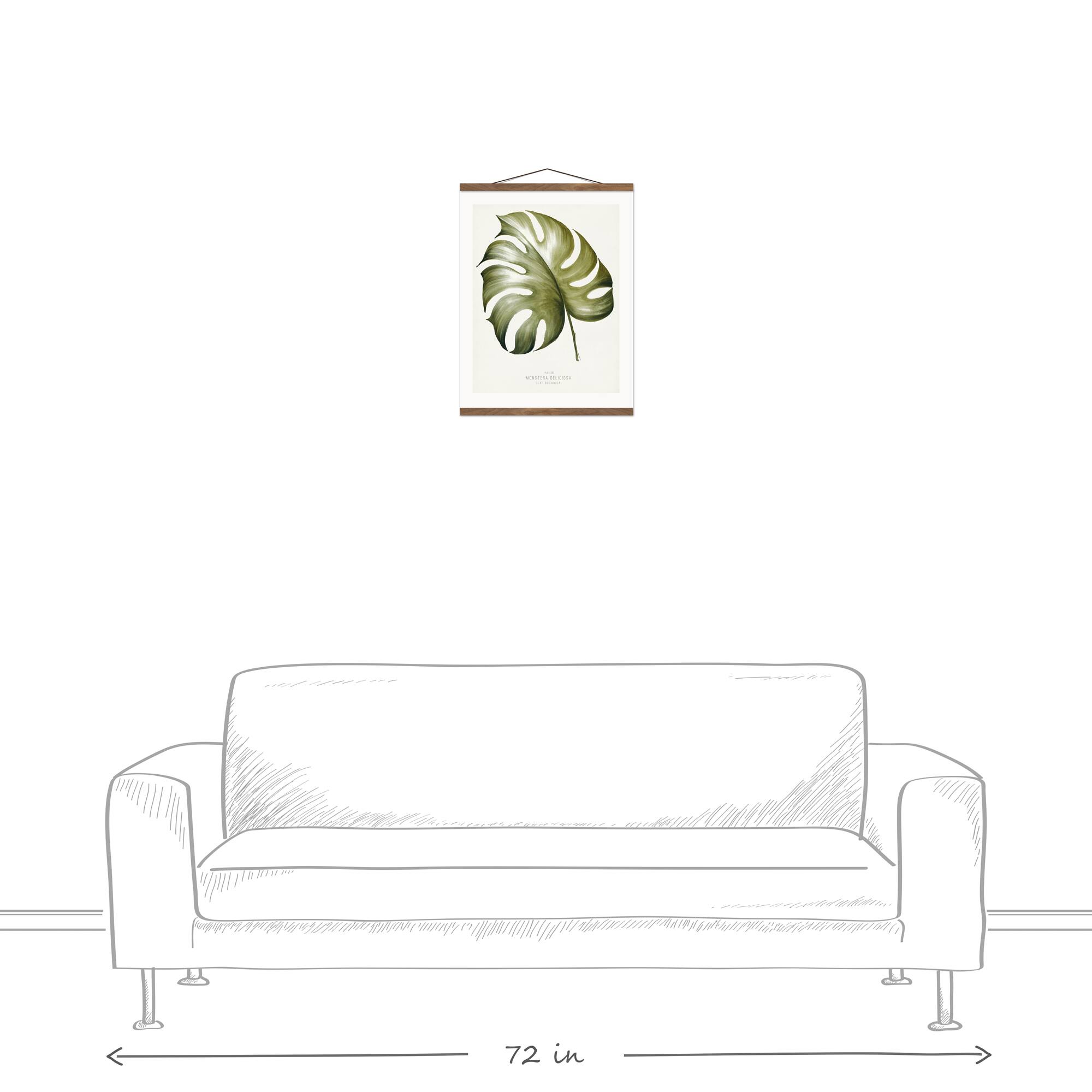 Designs Direct Monstera Deliciosa Teak Hanging Canvas