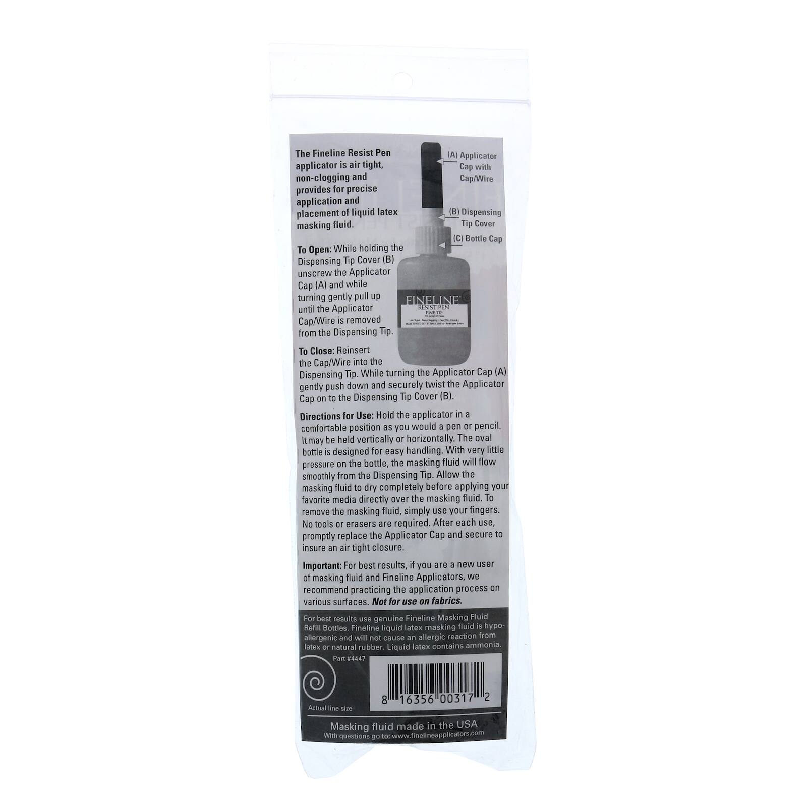 Fineline® Resist Fine Tip Pen