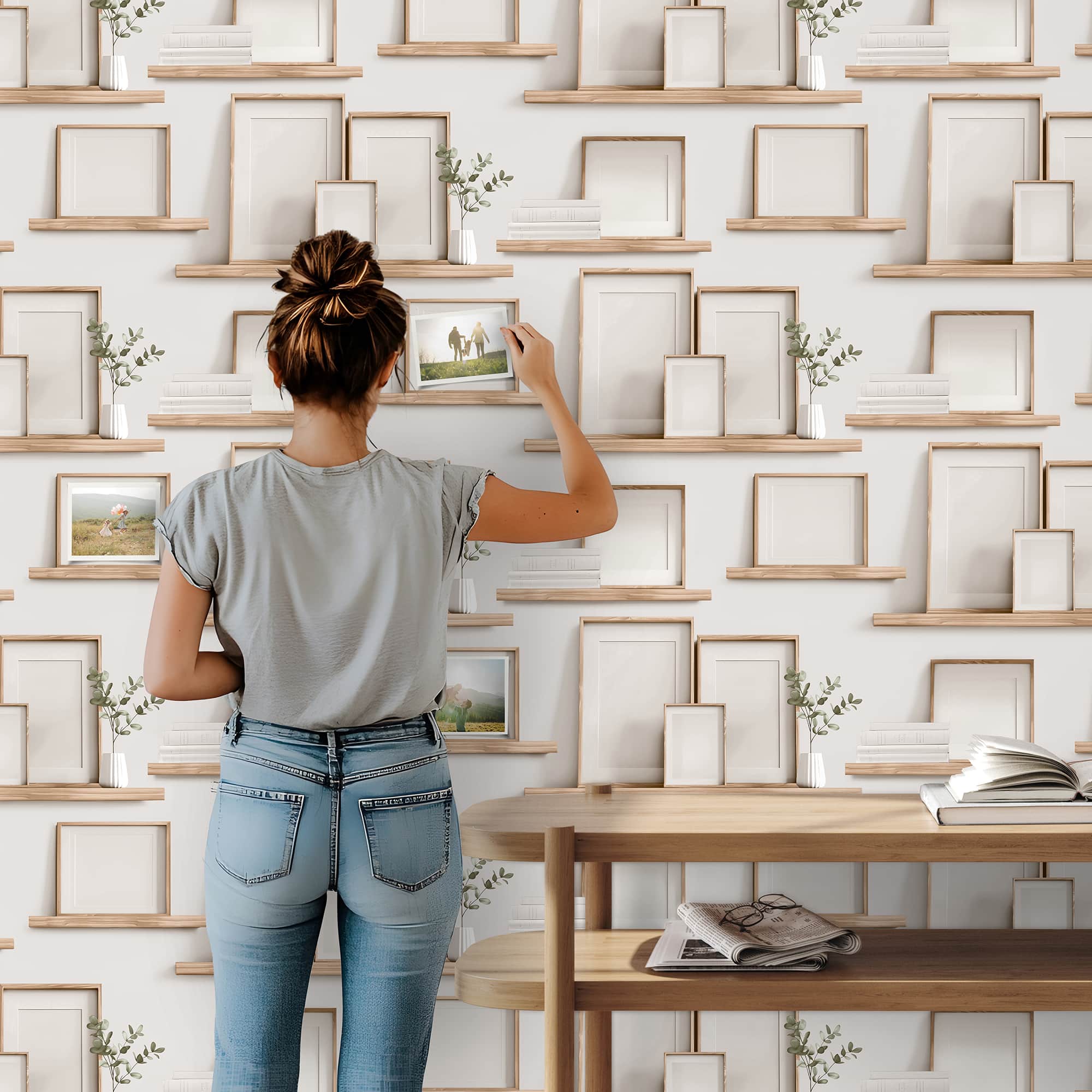 Designs Direct Frame Shelves Wallpaper