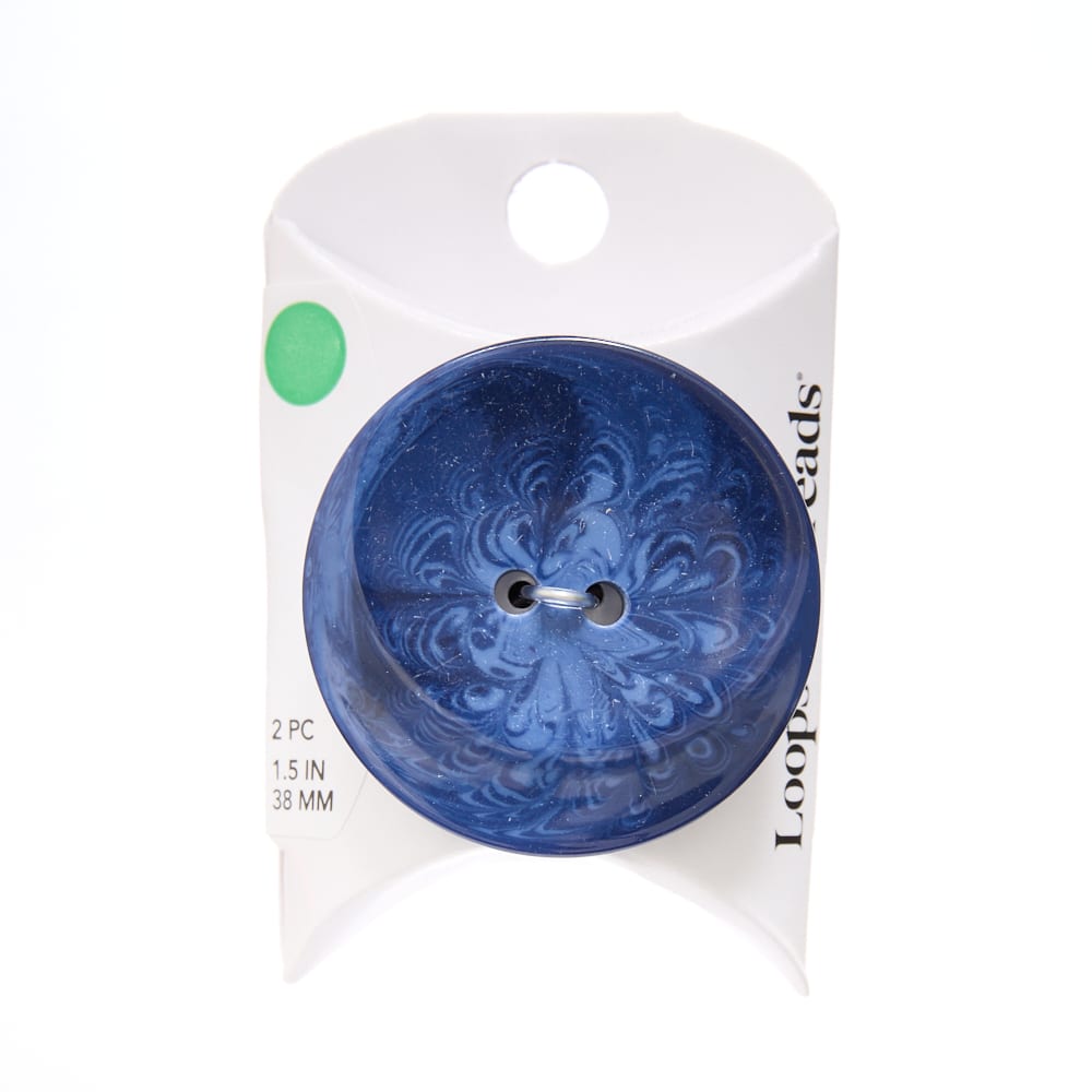 38mm Navy Blue Round Coat Buttons, 2ct. by Loops & Threads®