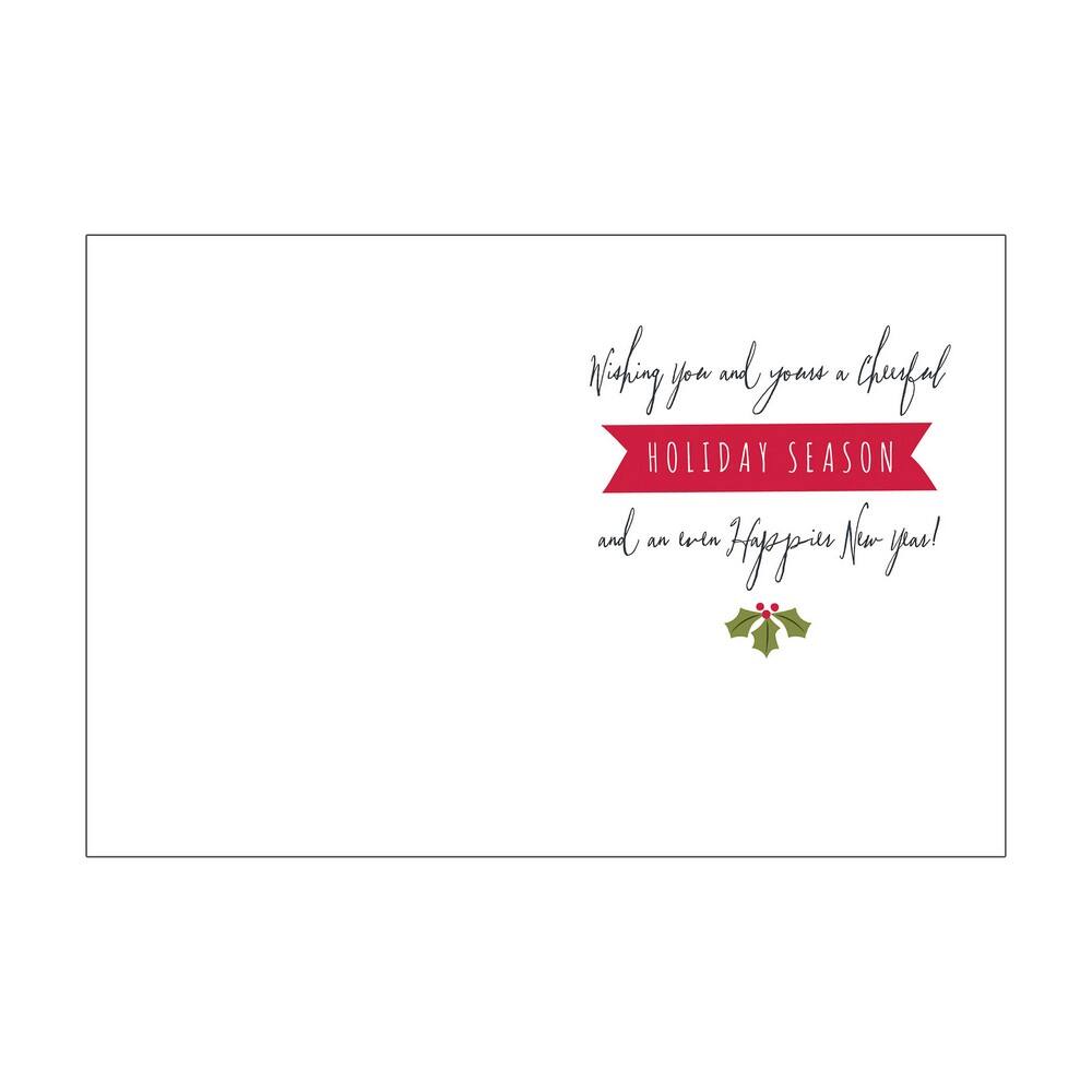 JAM Paper Merriest Holiday Assorted Christmas Cards & Envelopes, 16ct.