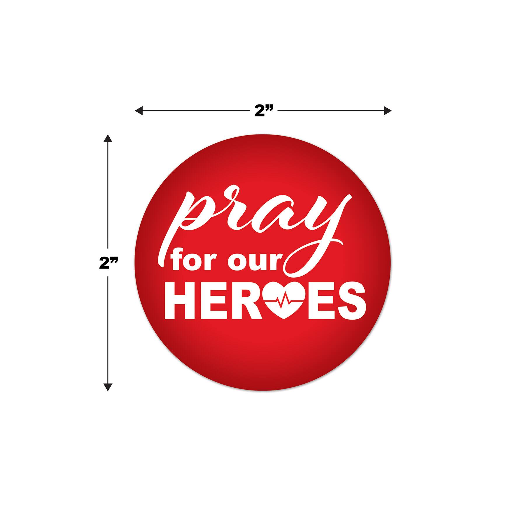 Beistle 2" Pray For Our Heroes Buttons, 6ct.