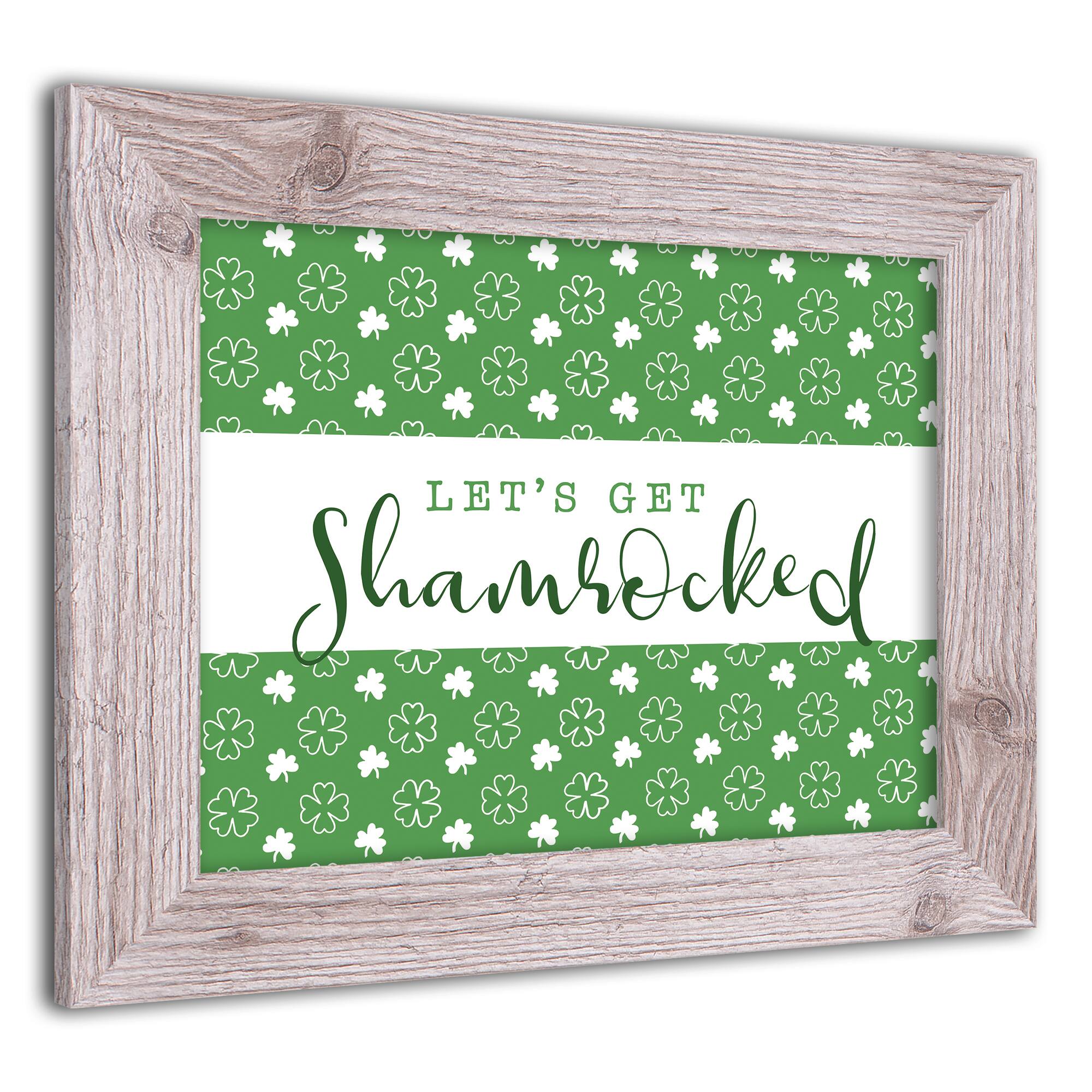 Lets Get Shamrocked Framed Print 11" x 14" Western White Framed Print