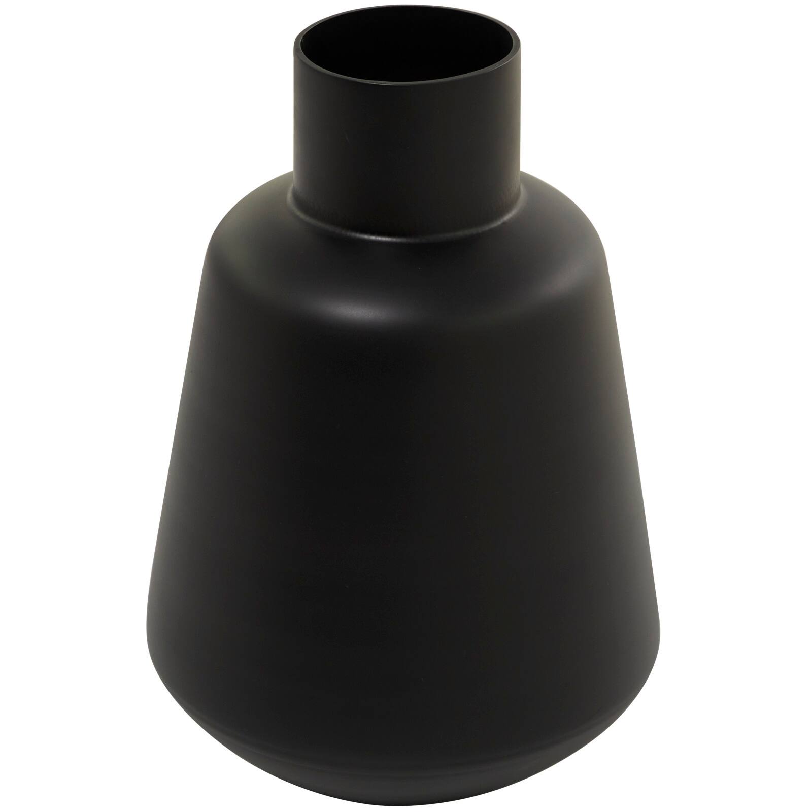 Black Glass Vase 10" x 10" x 15"