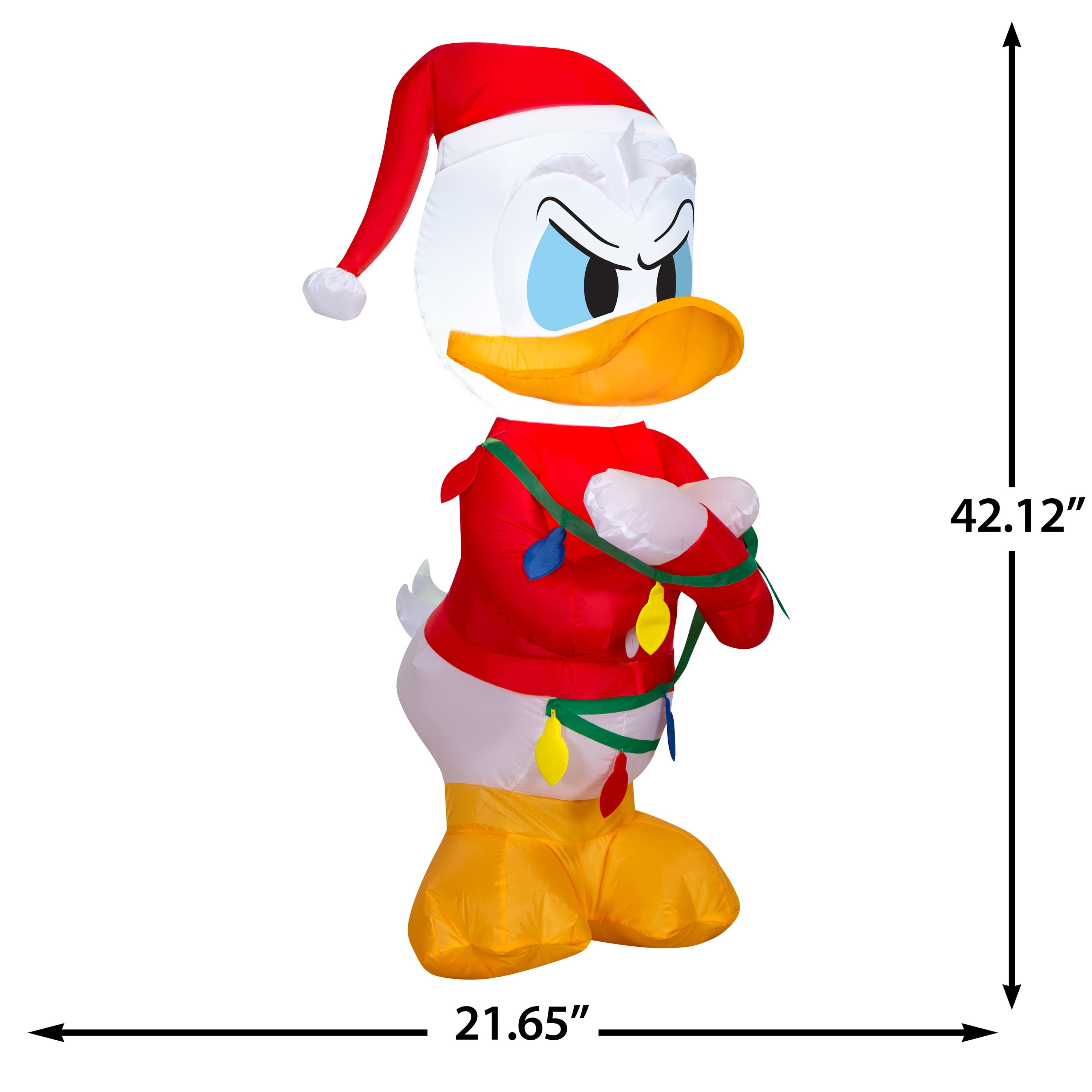 3.5ft. Airblown® Inflatable Disney® Donald Duck in Sweater Christmas Light Scene