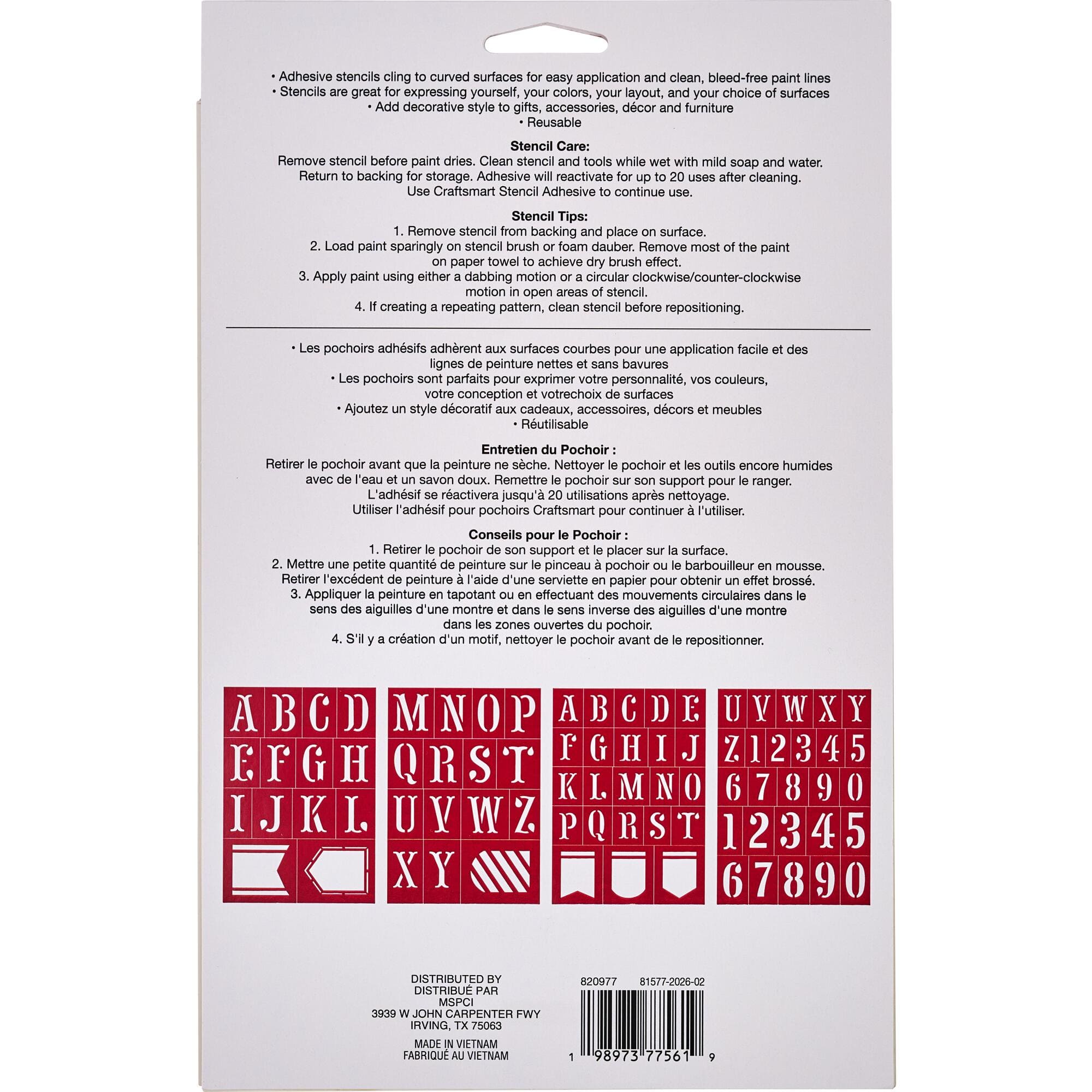 Pennant Alphabet Stencils, 7" x 10" by Craft Smart®