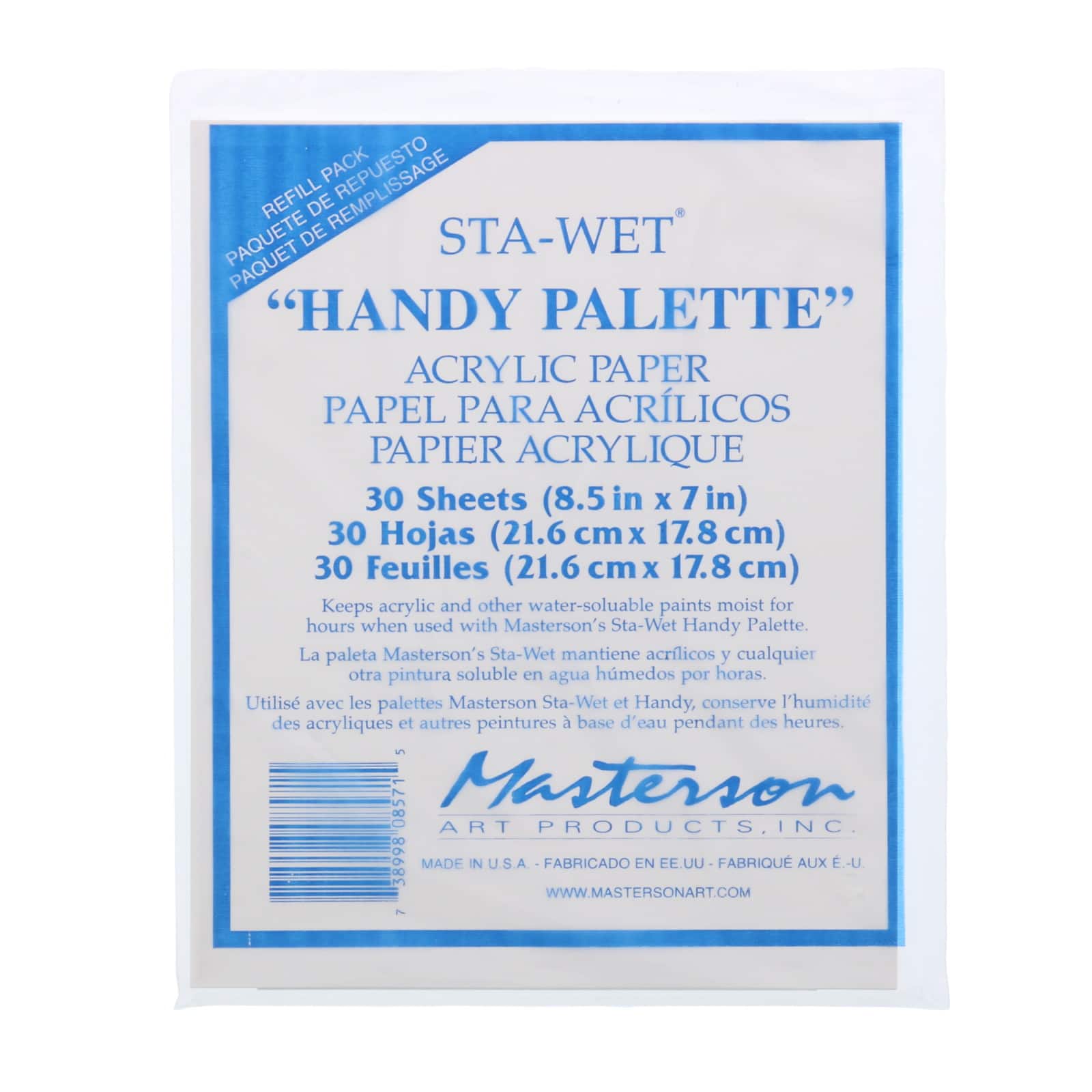 Masterson Sta-Wet® Handy Palette Acrylic Refill Sheets, 30ct.