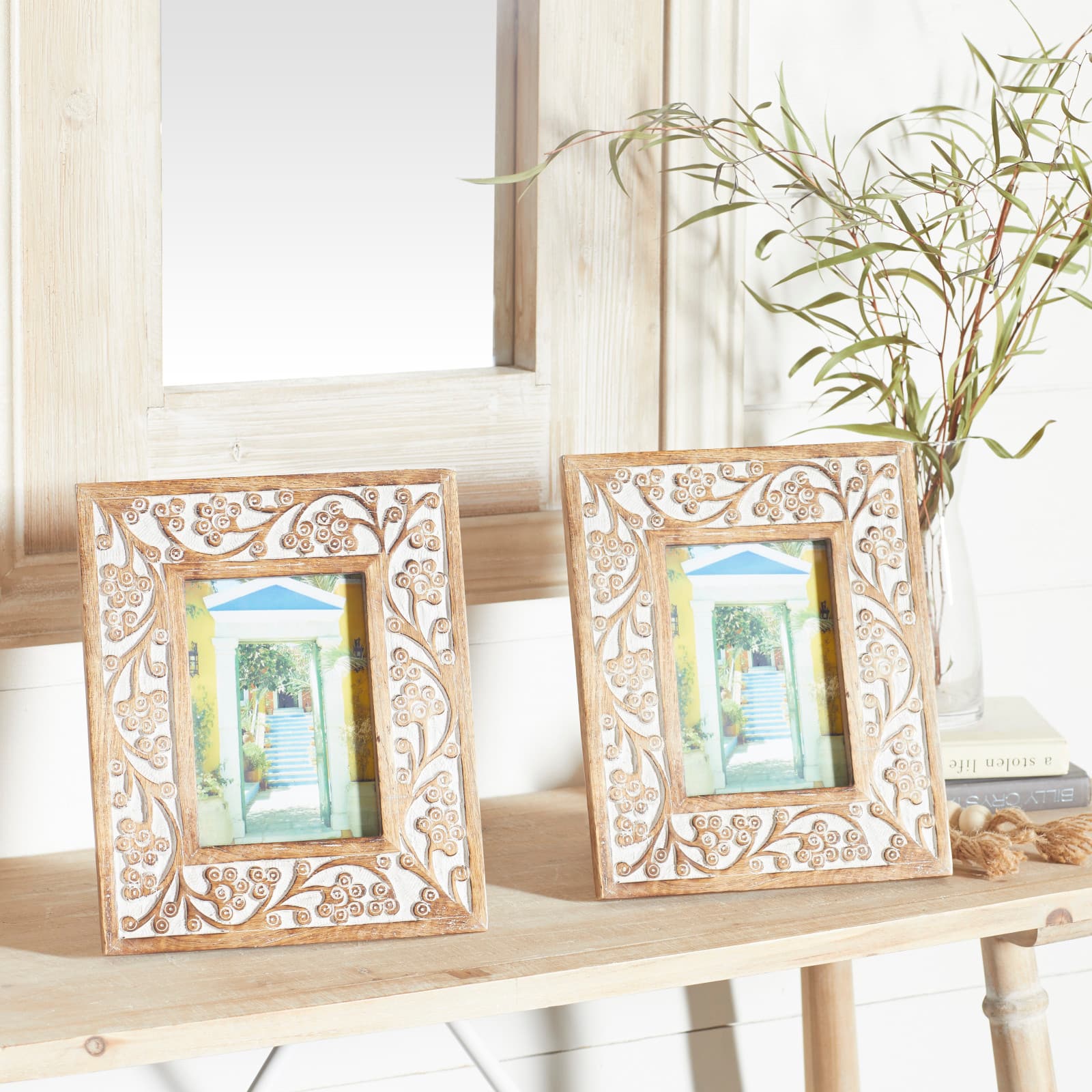 2 Pack Brown Mango Wood Natural 9" x 11" Frame