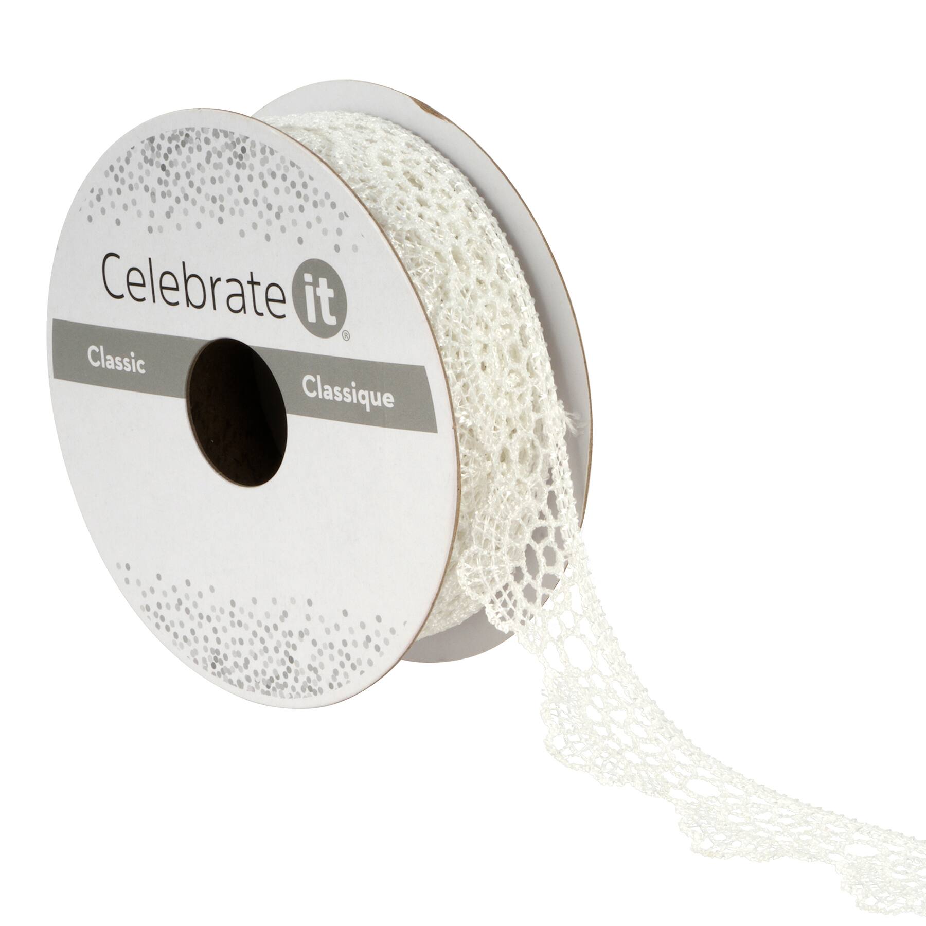 12 Pack: 7/8" x 2yd. Lace Scallop Ribbon by Celebrate It®