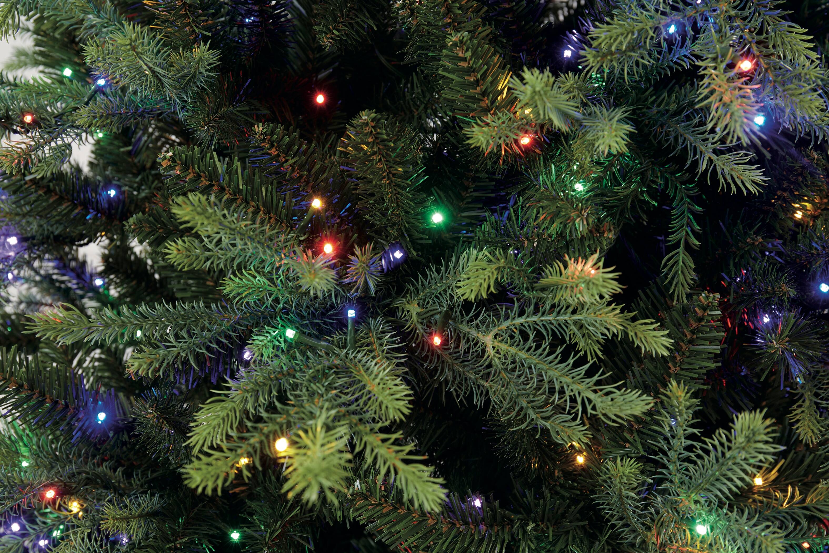 7.5ft. Pre-Lit Charlotte Spruce Realistic Artificial Christmas Tree, Color Changing Mini LED Lights by Ashland®