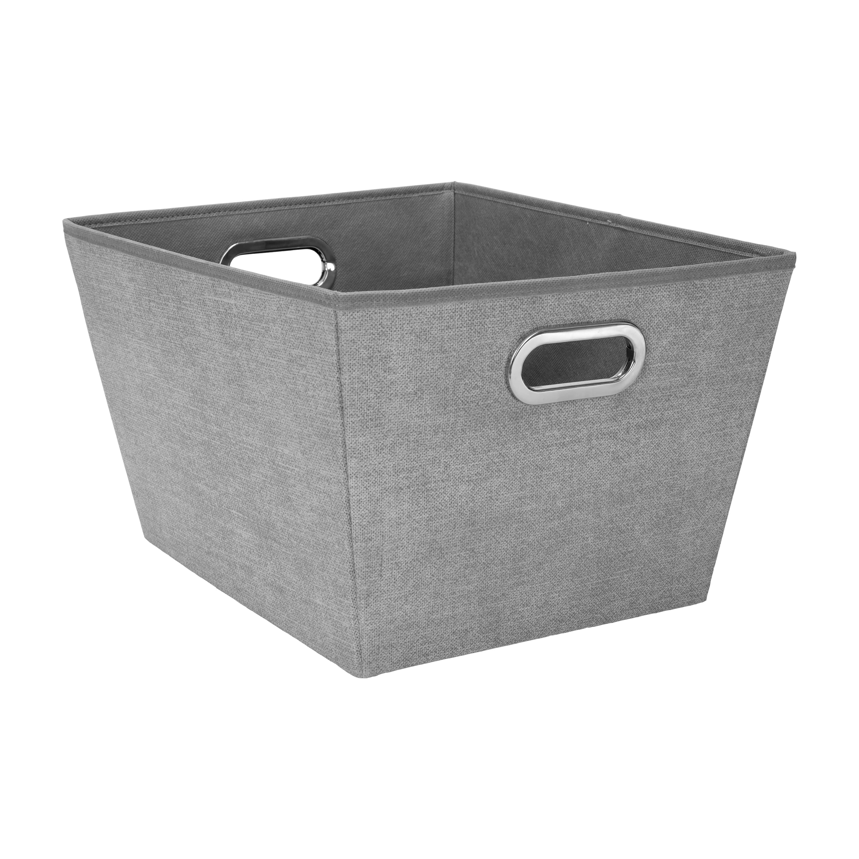 Simplify Large Heather Gray Grommet Storage Bin