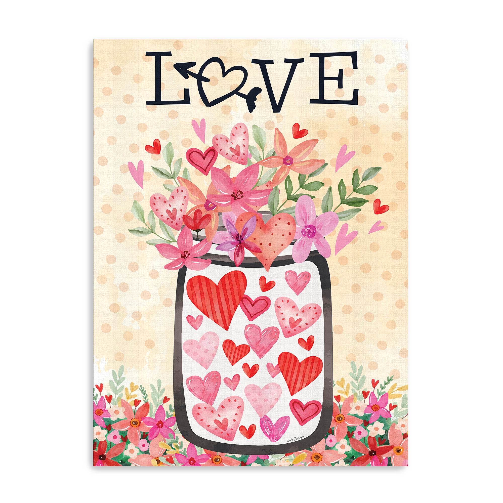 Love Valentines Canvas Giclée Art