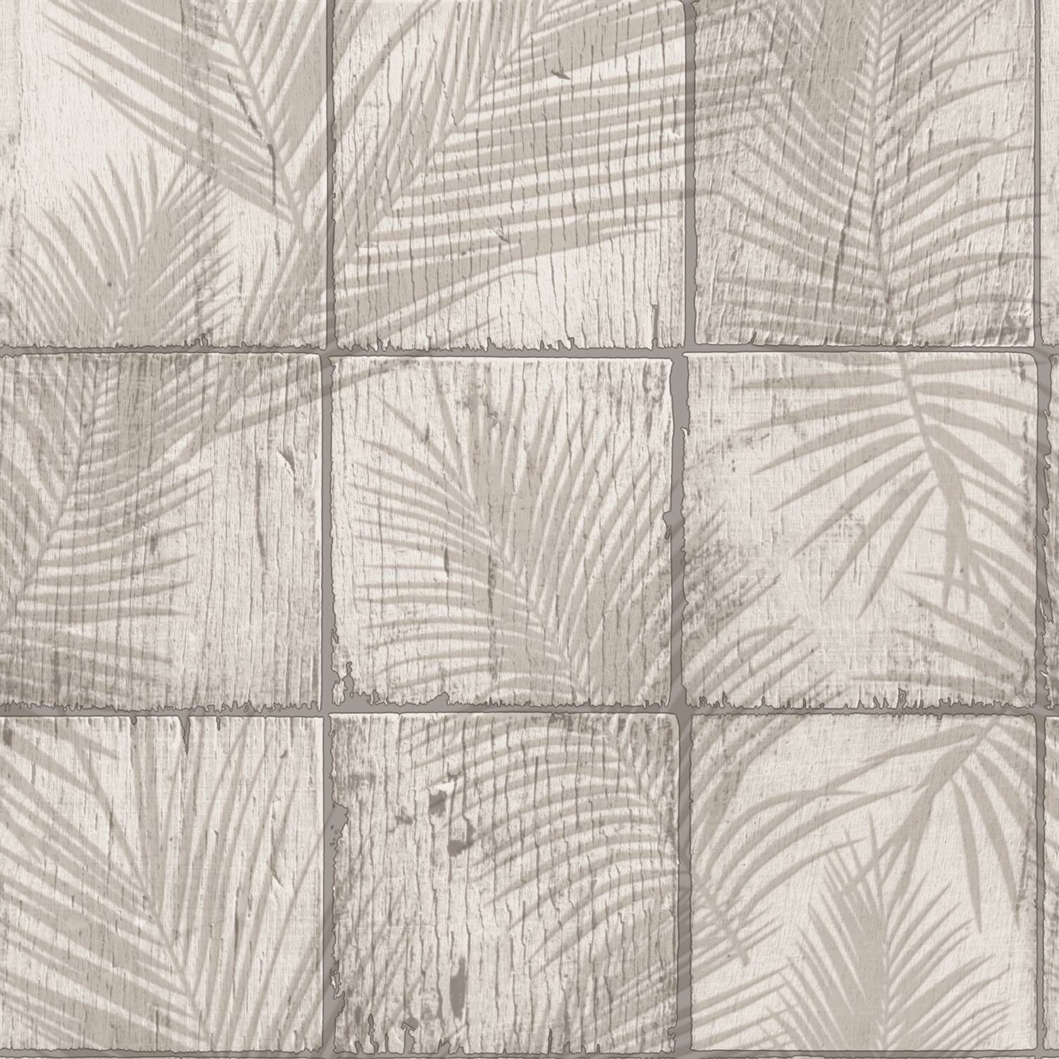 Designs Direct Rustic Palm Shadow Tile Wallpaper
