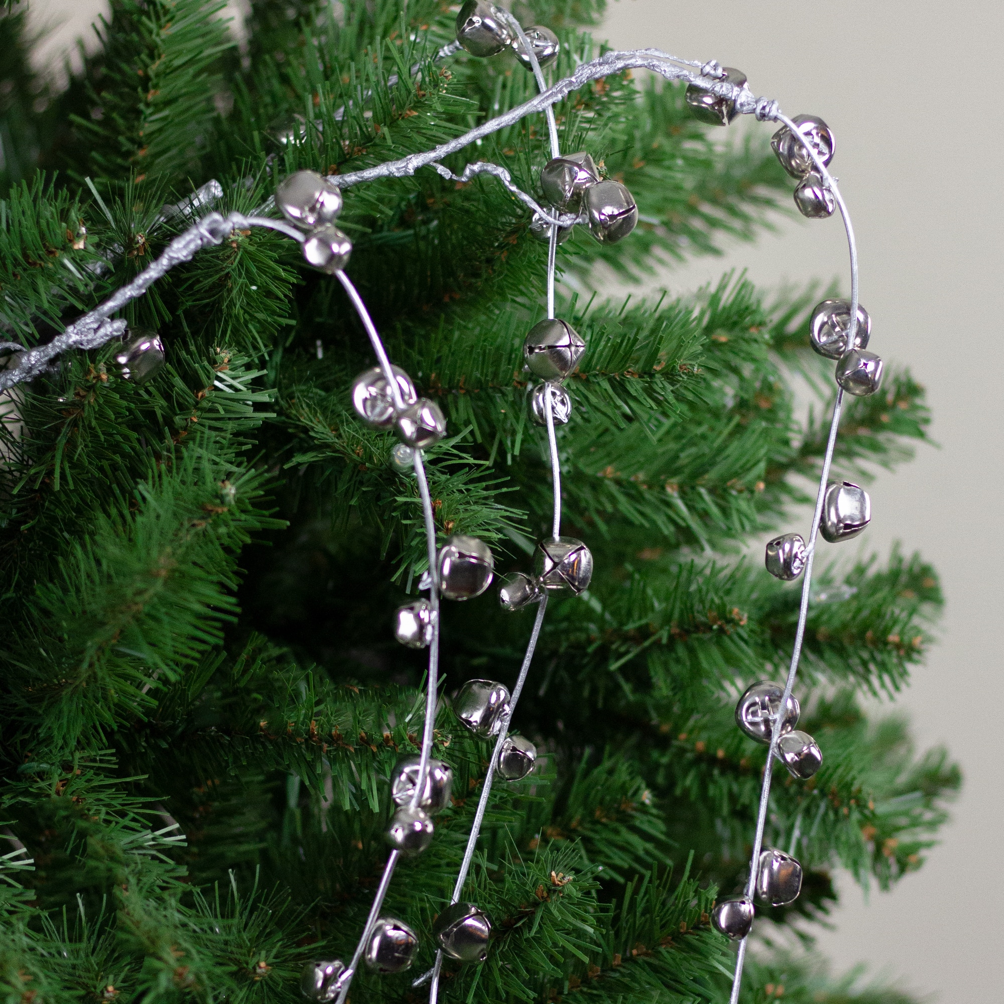 3.4ft. Silver Hanging Jingle Bell Spray