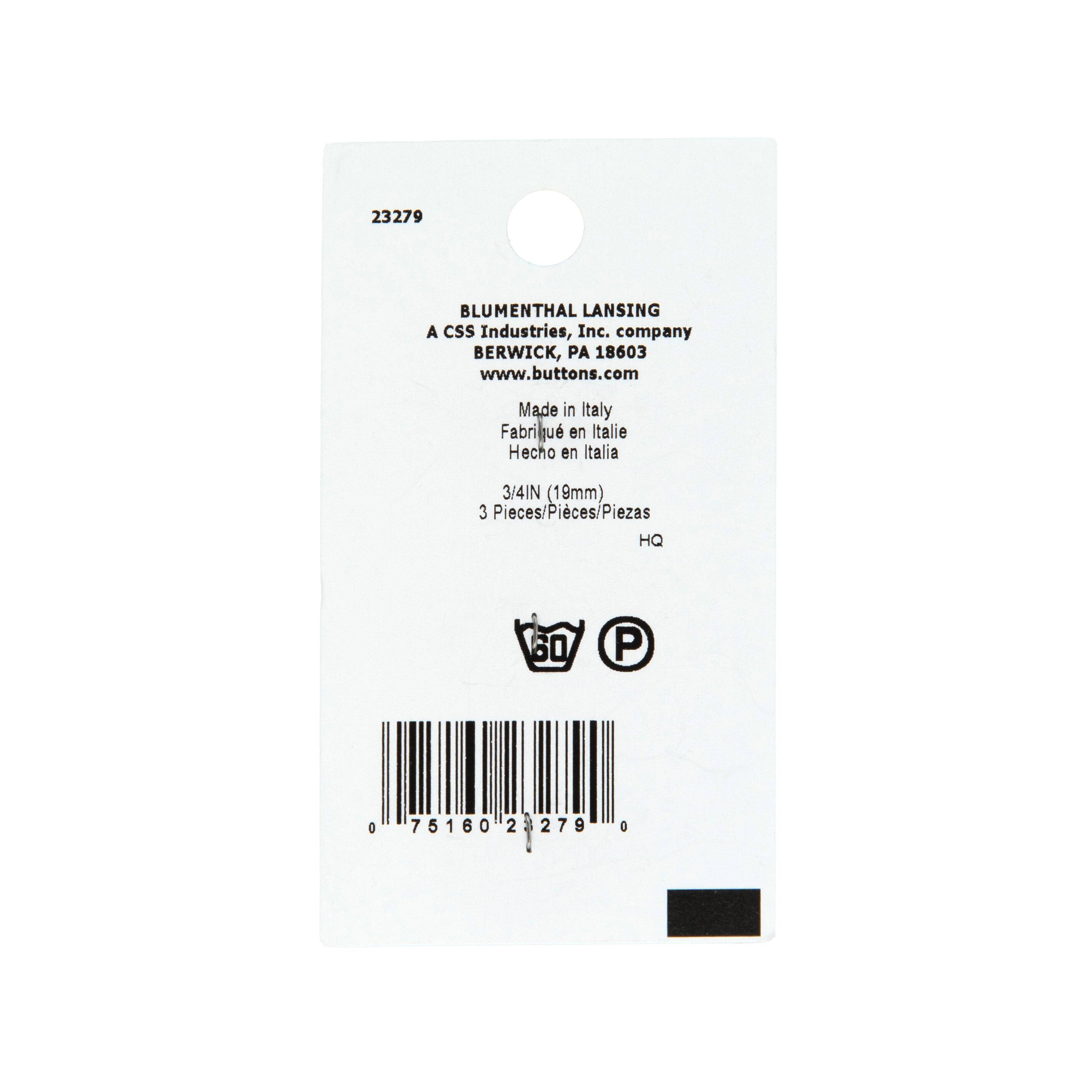 LaMode® 3/4" Light Gray 4-Hole Buttons, 3ct.