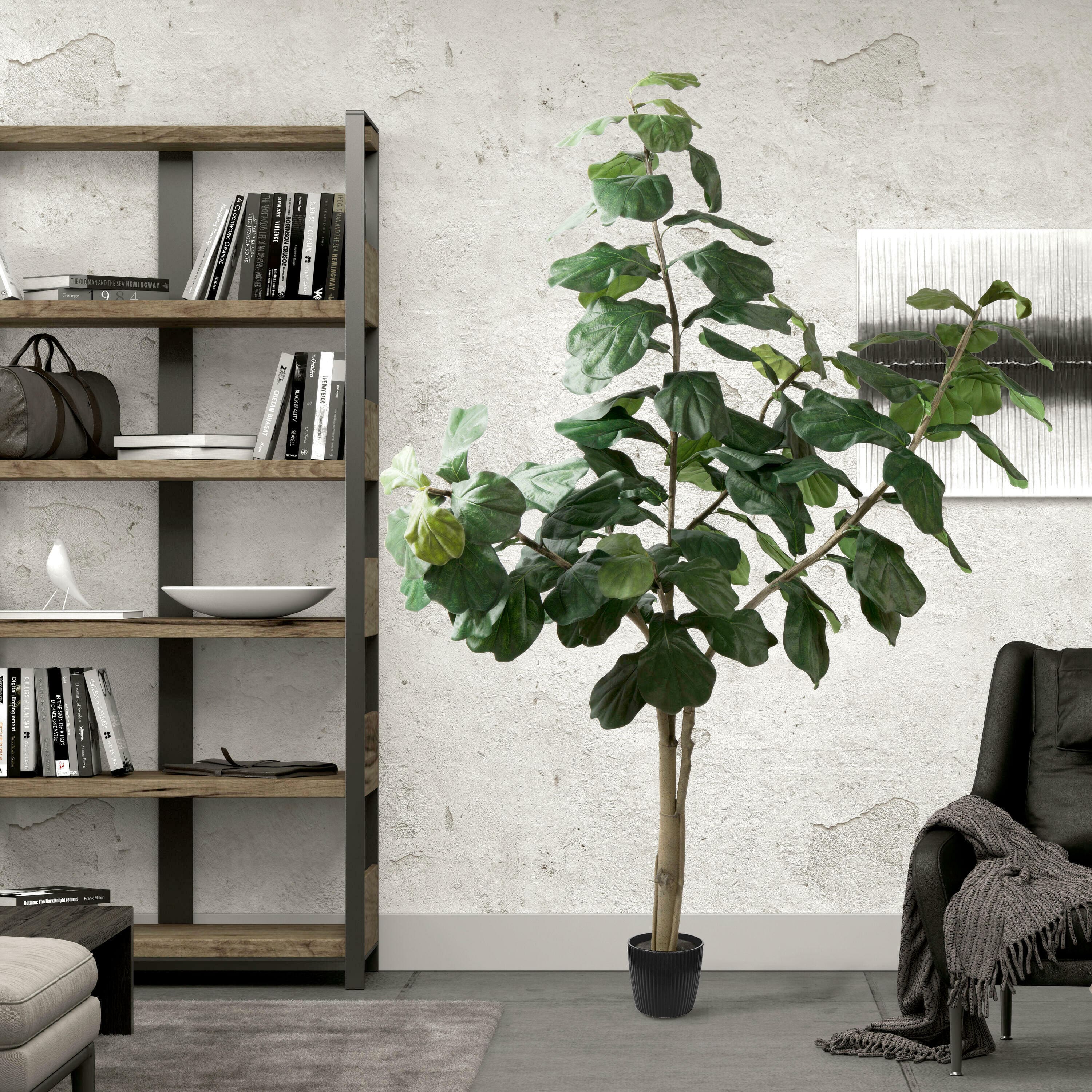 8ft. Potted Artificial Fiddle Tree