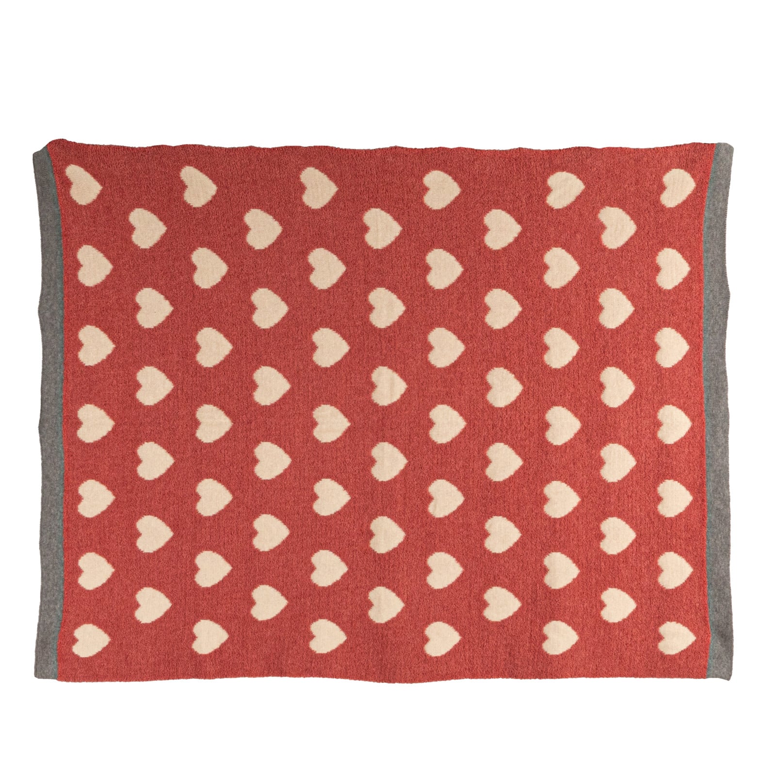 Hello Honey® Pink & White Hearts Cotton Knit Chenille Baby Blanket