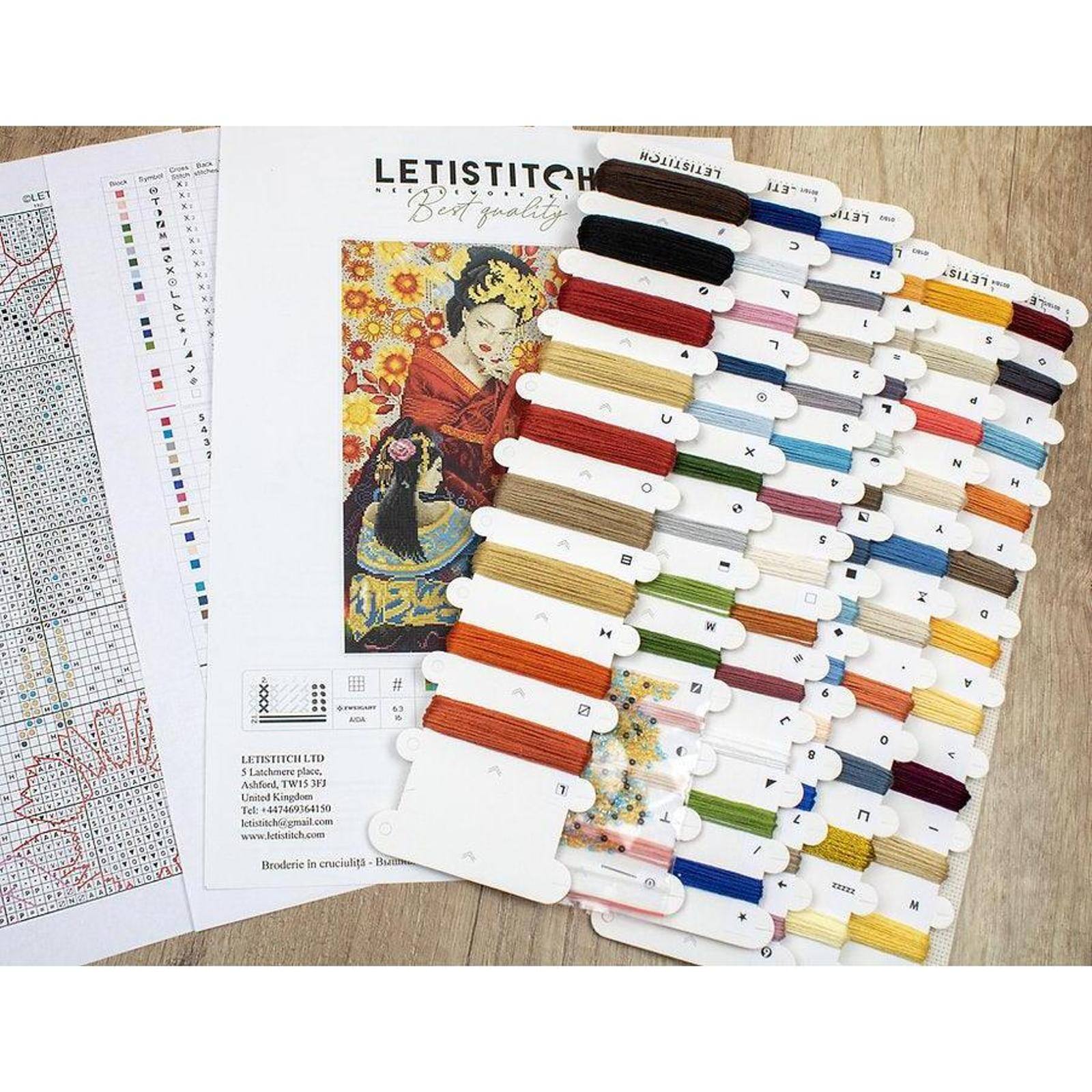 Letistitch Geisha Song Counted Cross Stitch Kit