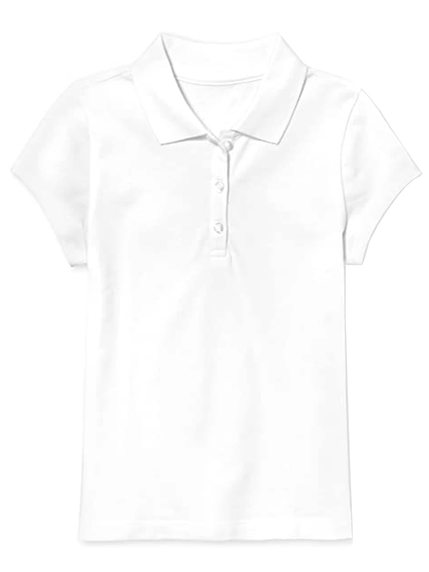 Galaxy by Harvic Short Sleeve Stretch Girl’s Pique Polo Shirt