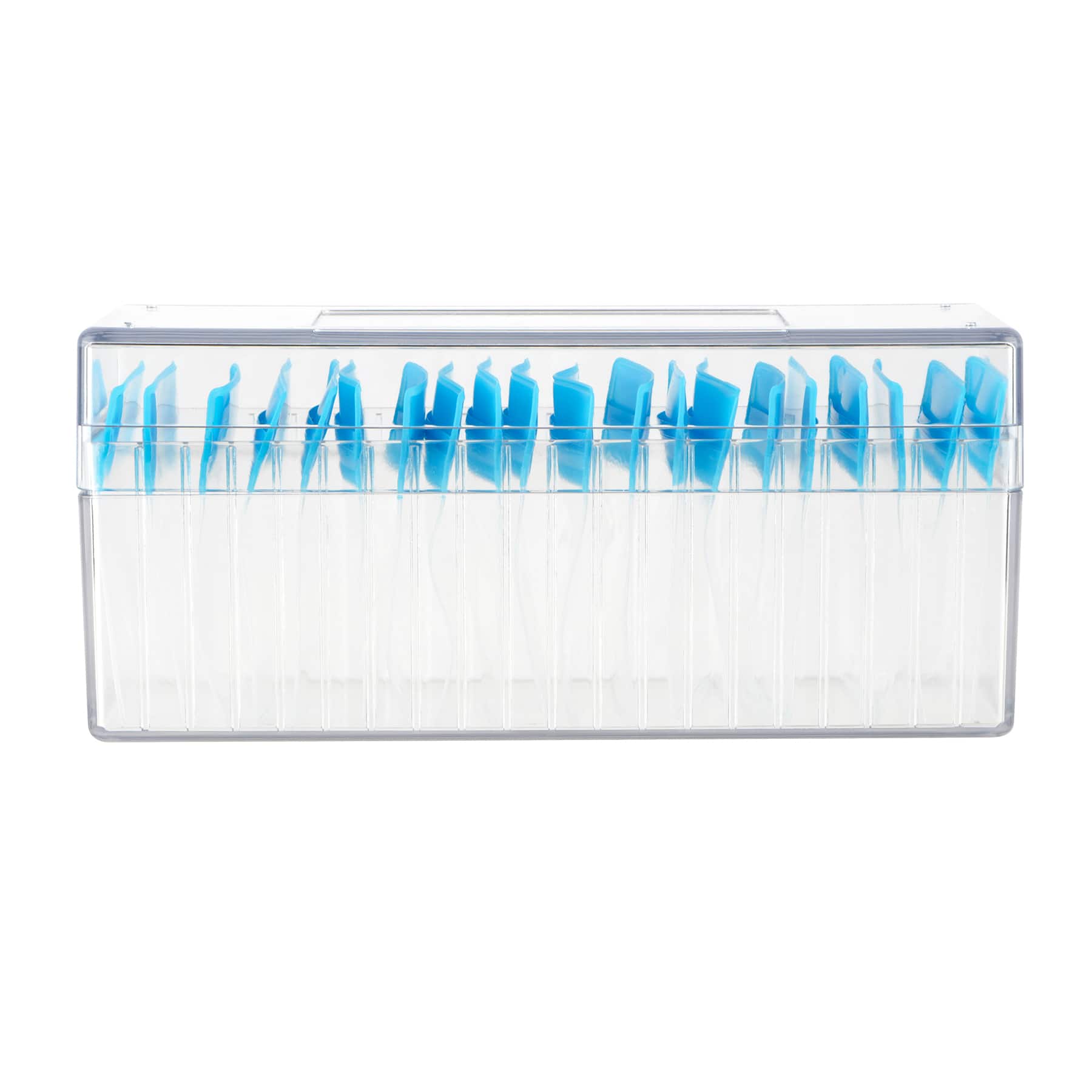 Clear & Turquoise Jewelry Storage Box with 20 Anti-Tarnish Bags by Bead Landing™