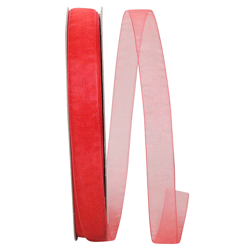 JAM Paper 5/8" x 100yd. Chiffon Mono Sheer Ribbon