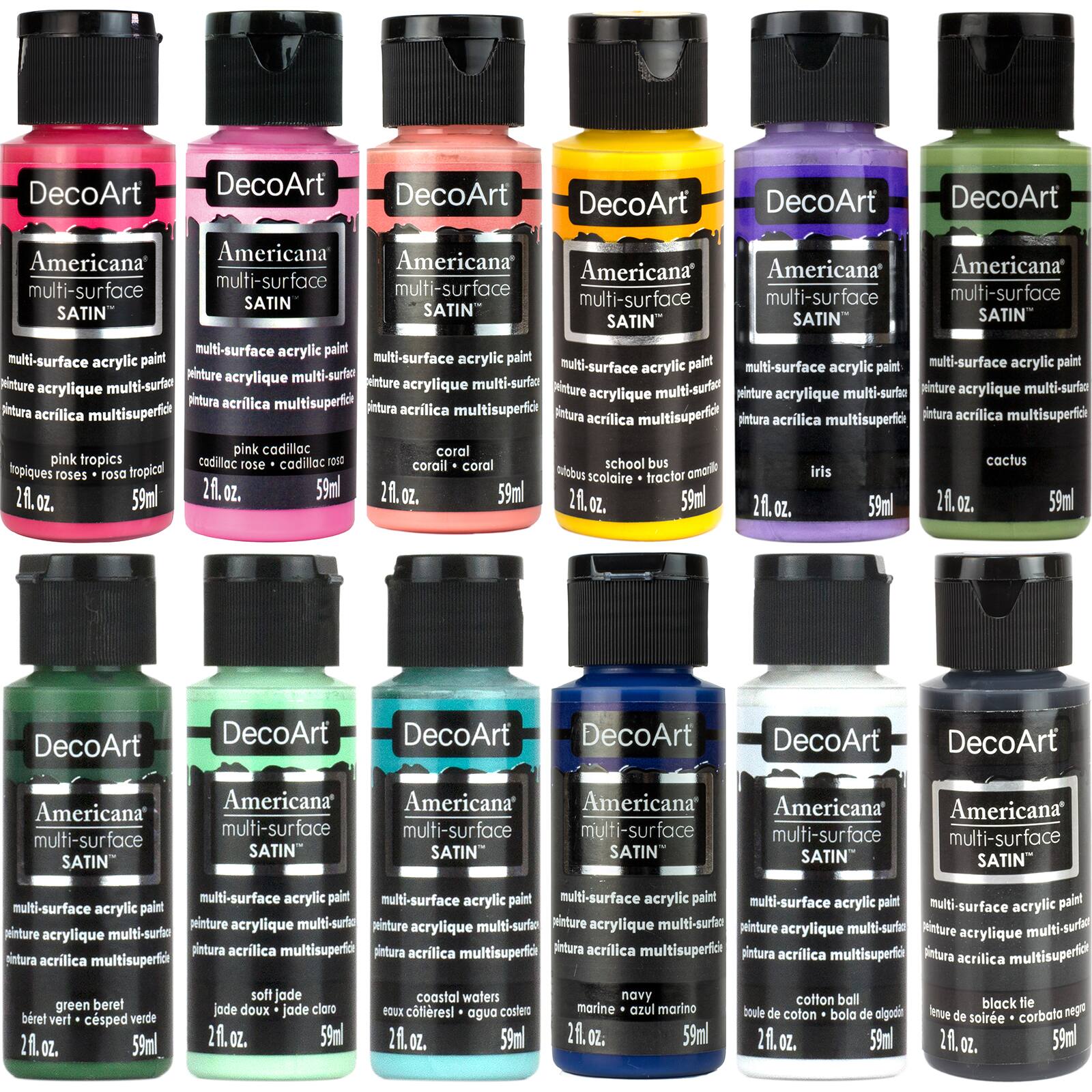 DecoArt® Americana Multi-Surface Satin™ 12 Color Floral Acrylic Paint Set