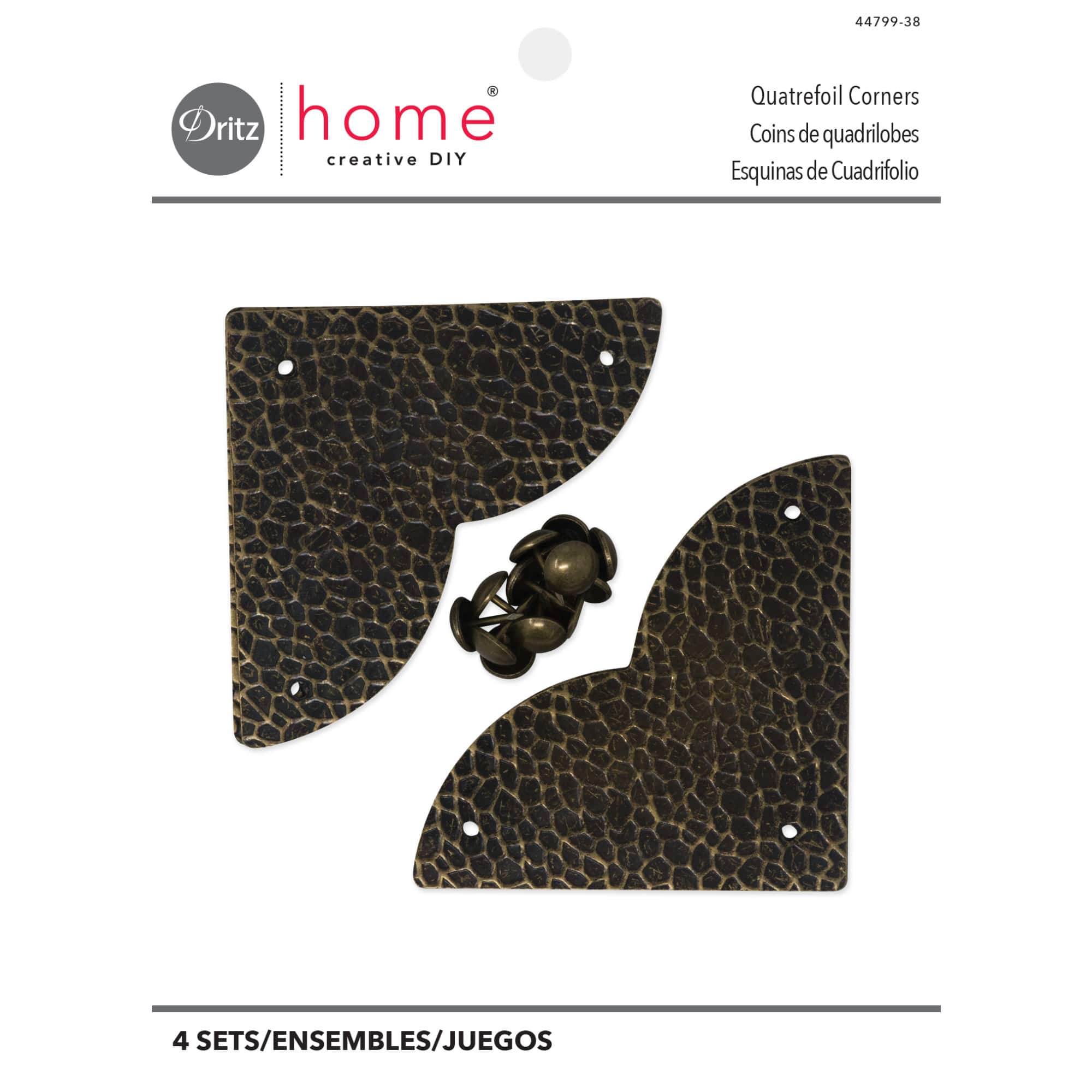 Dritz® Home Pack of 3 Large Textured Quatrefoil Corners