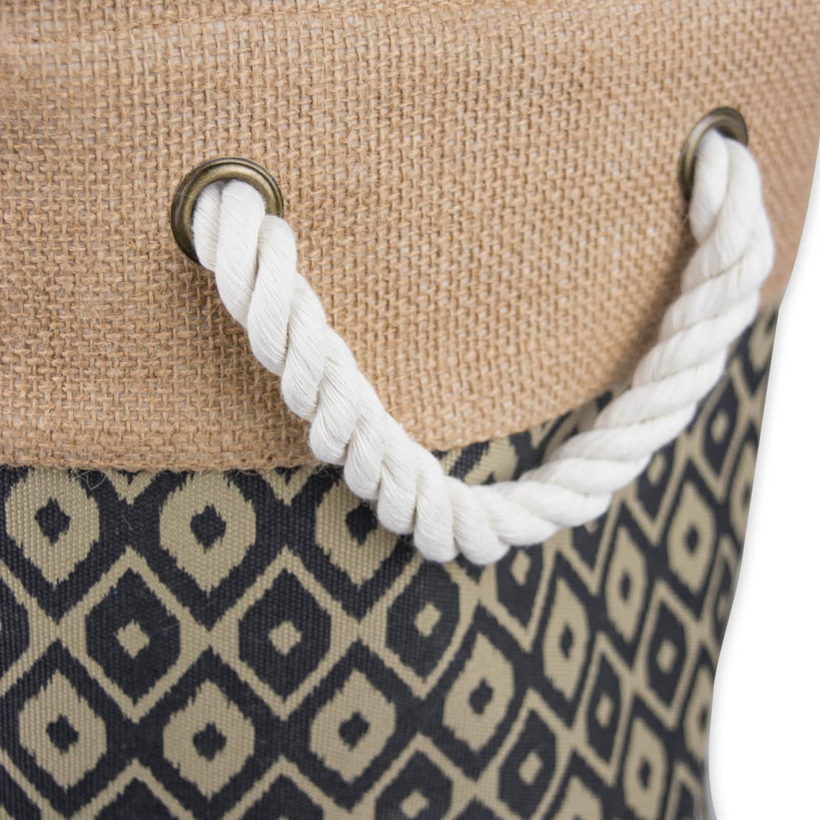 DII® Medium Ikat Rectangle Burlap Bin