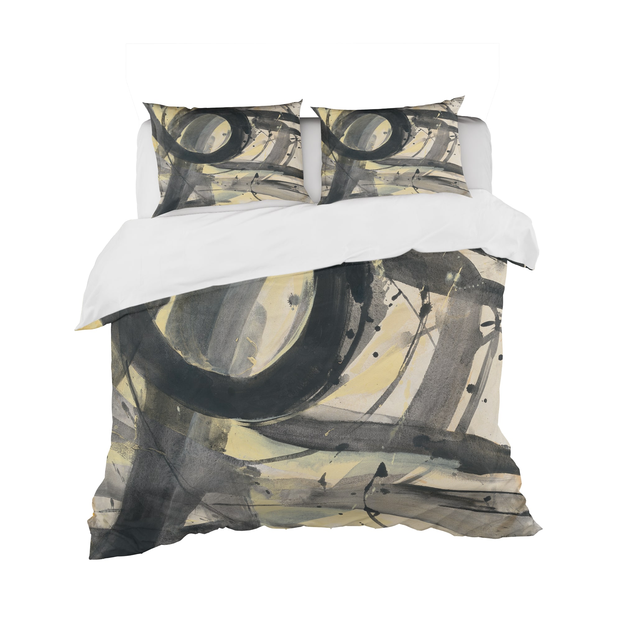 Designart 'Minimalistic Roller IV' Geometric Bedding Set - Duvet Cover & Shams