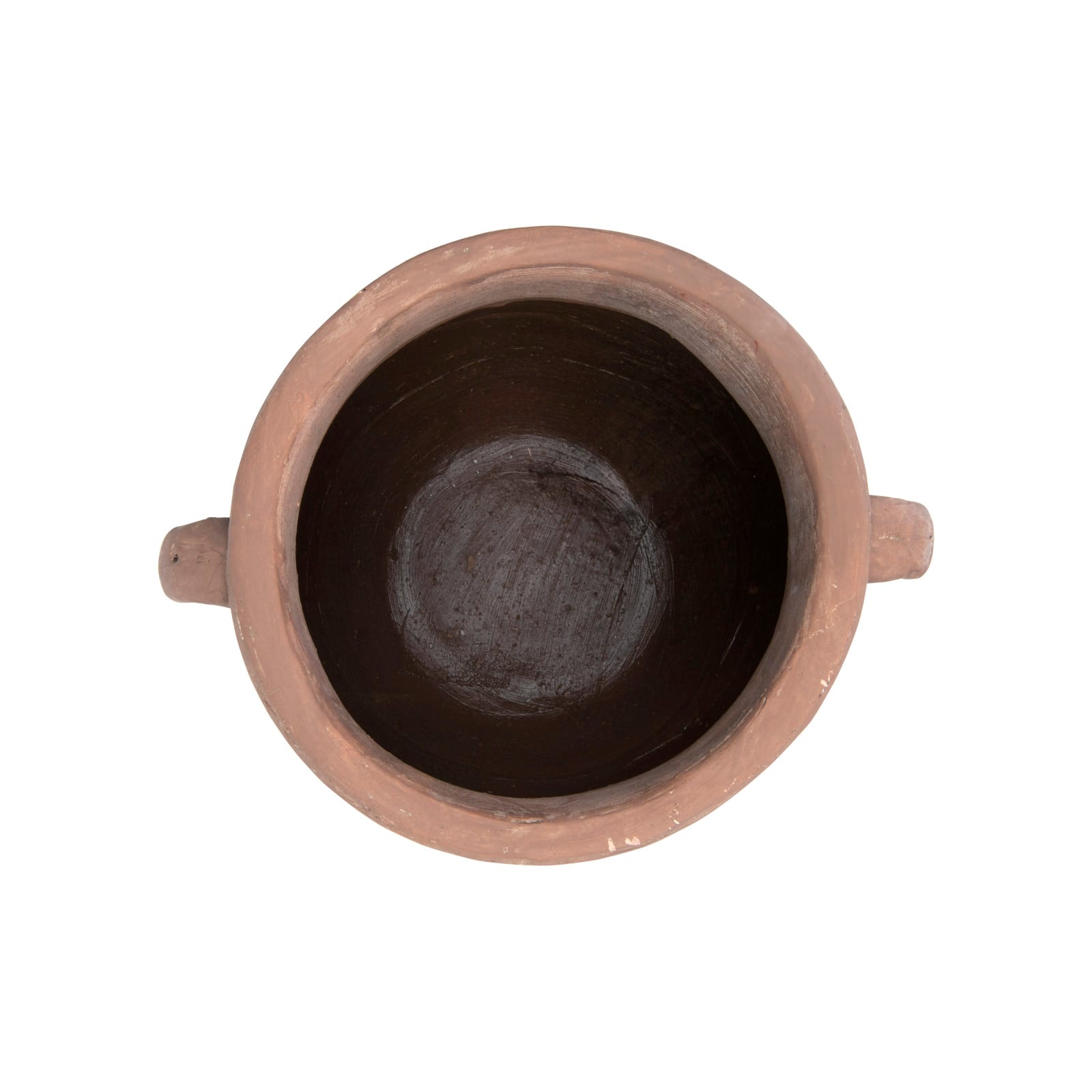 Hello Honey® Large Orange & Whitewashed Terra Cotta Urn