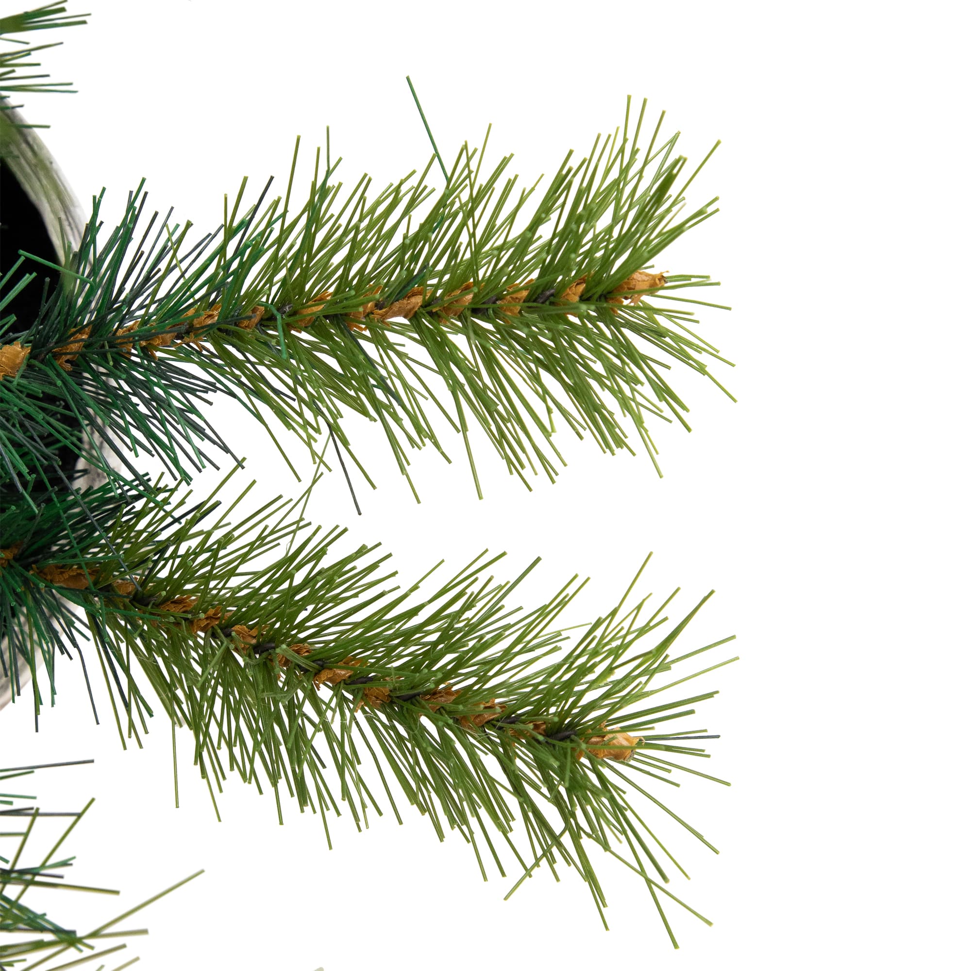 Northlight 3ft. Unlit Slim Pine Artificial Christmas Tree in Birch Wood Pot