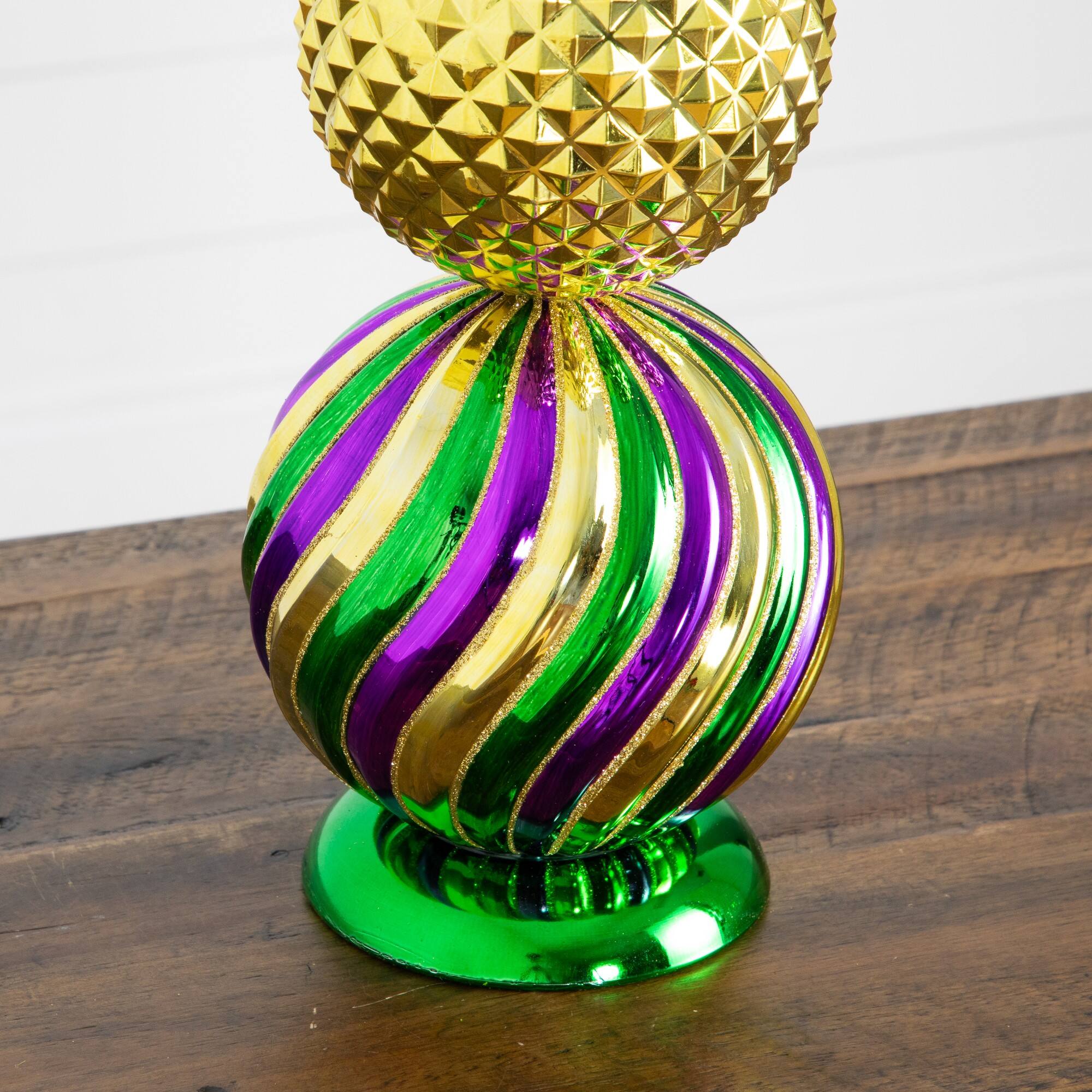 Nearly Natural 22" Mardi Gras Finial Table Décor