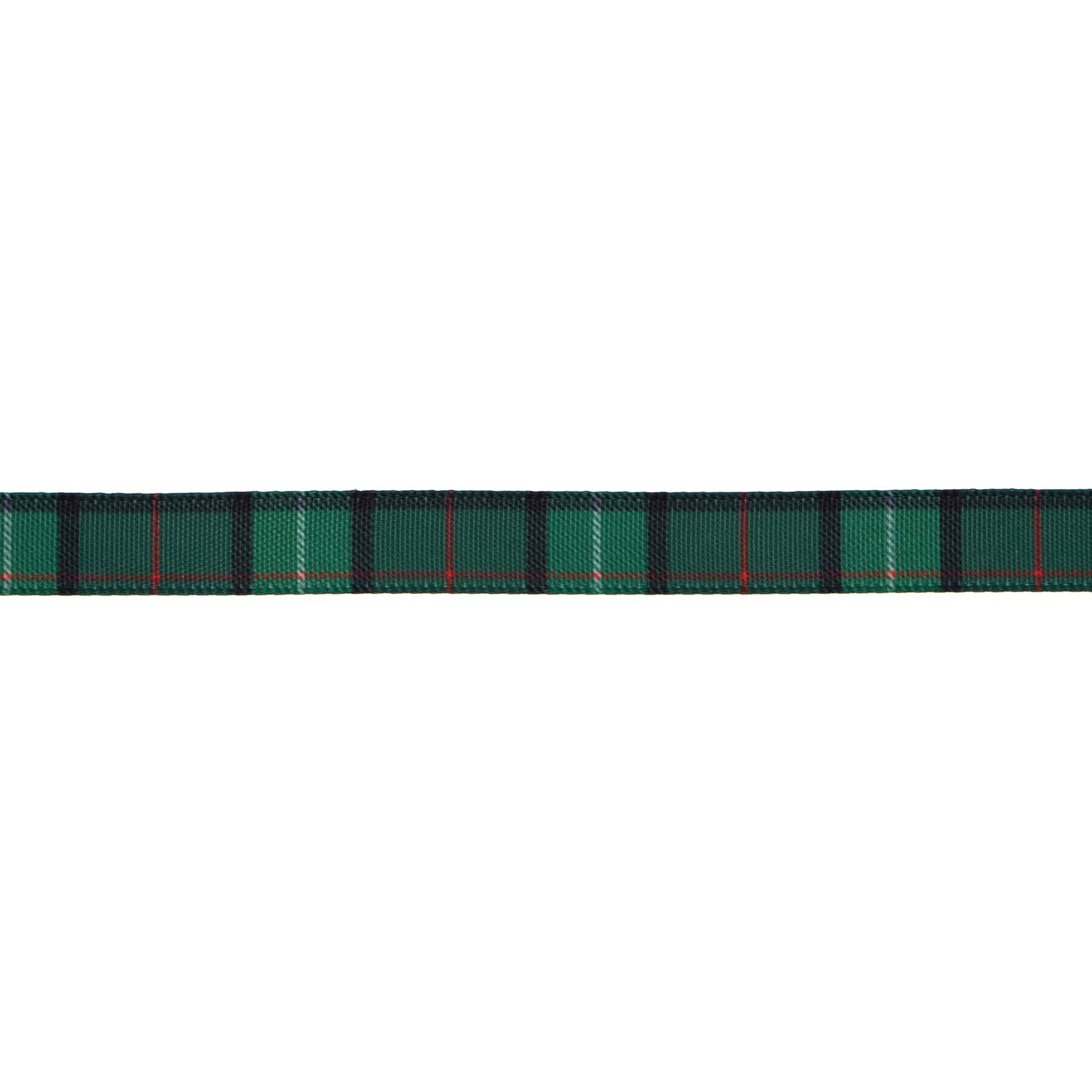 3/8" x 4yd. Dark Green Plaid Ribbon by Celebrate It®